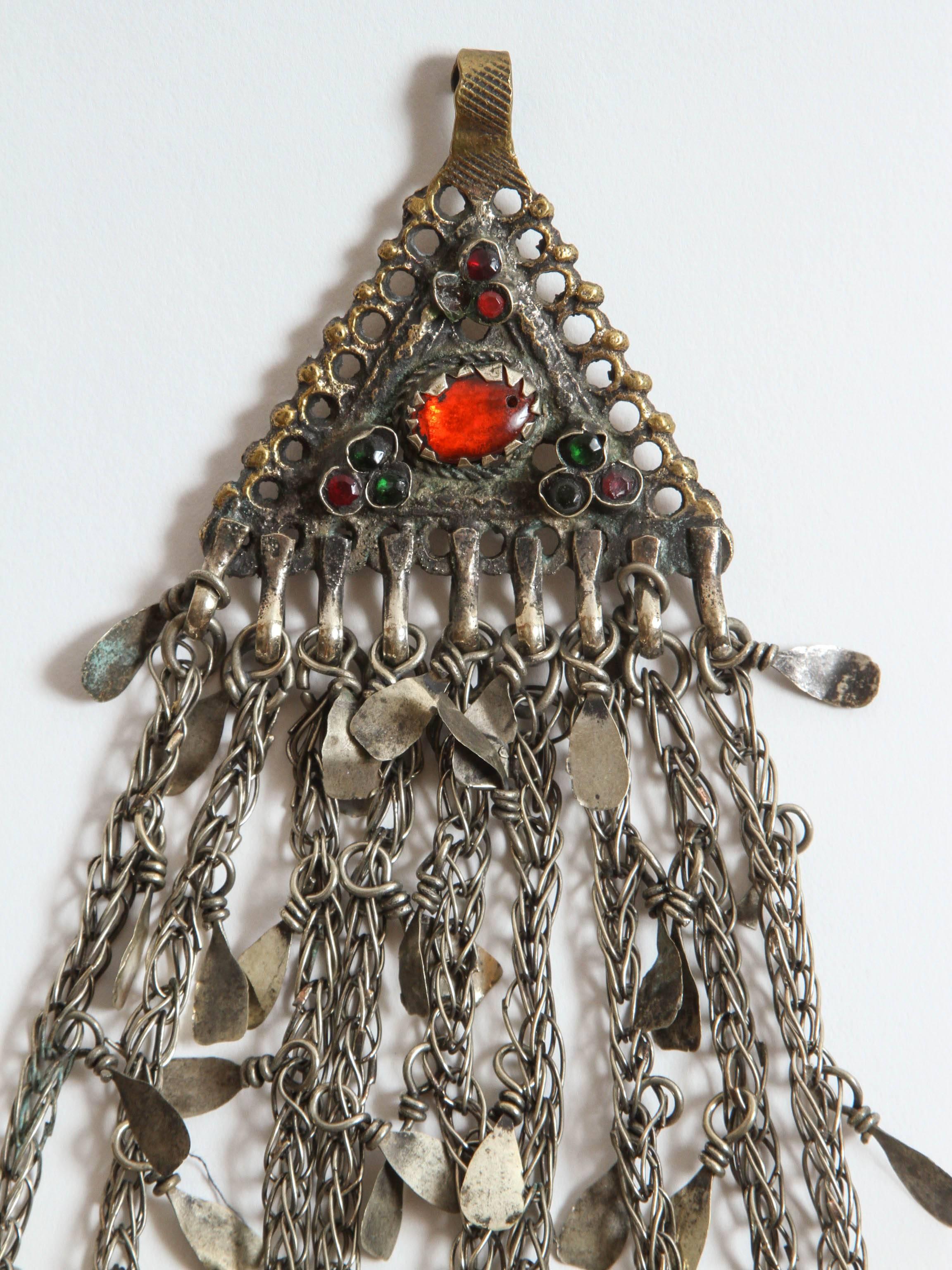 Nomatisches Kuchi-Kopftuch aus Silber (Volkskunst)