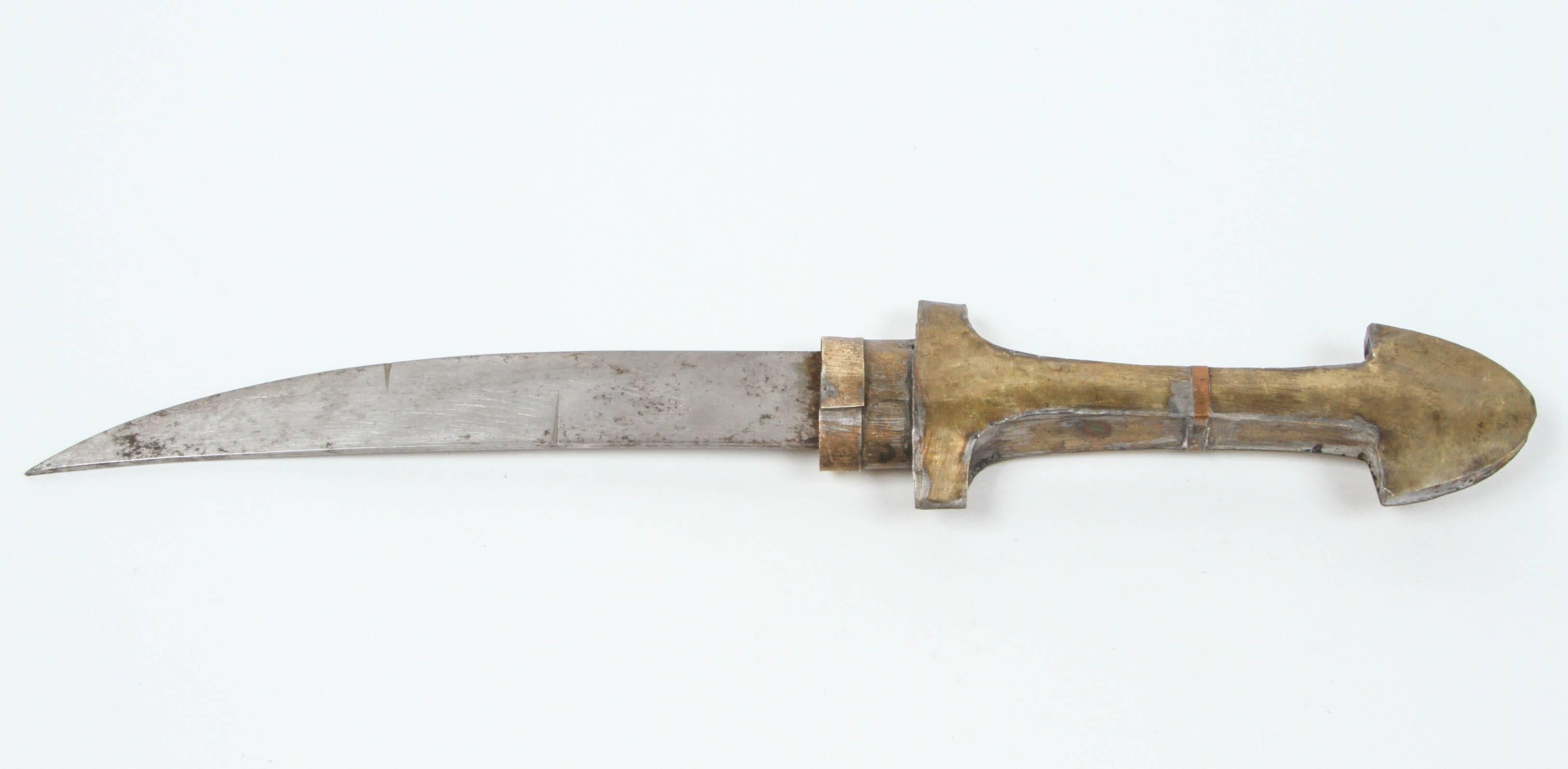 20th Century Moroccan Brass Dagger