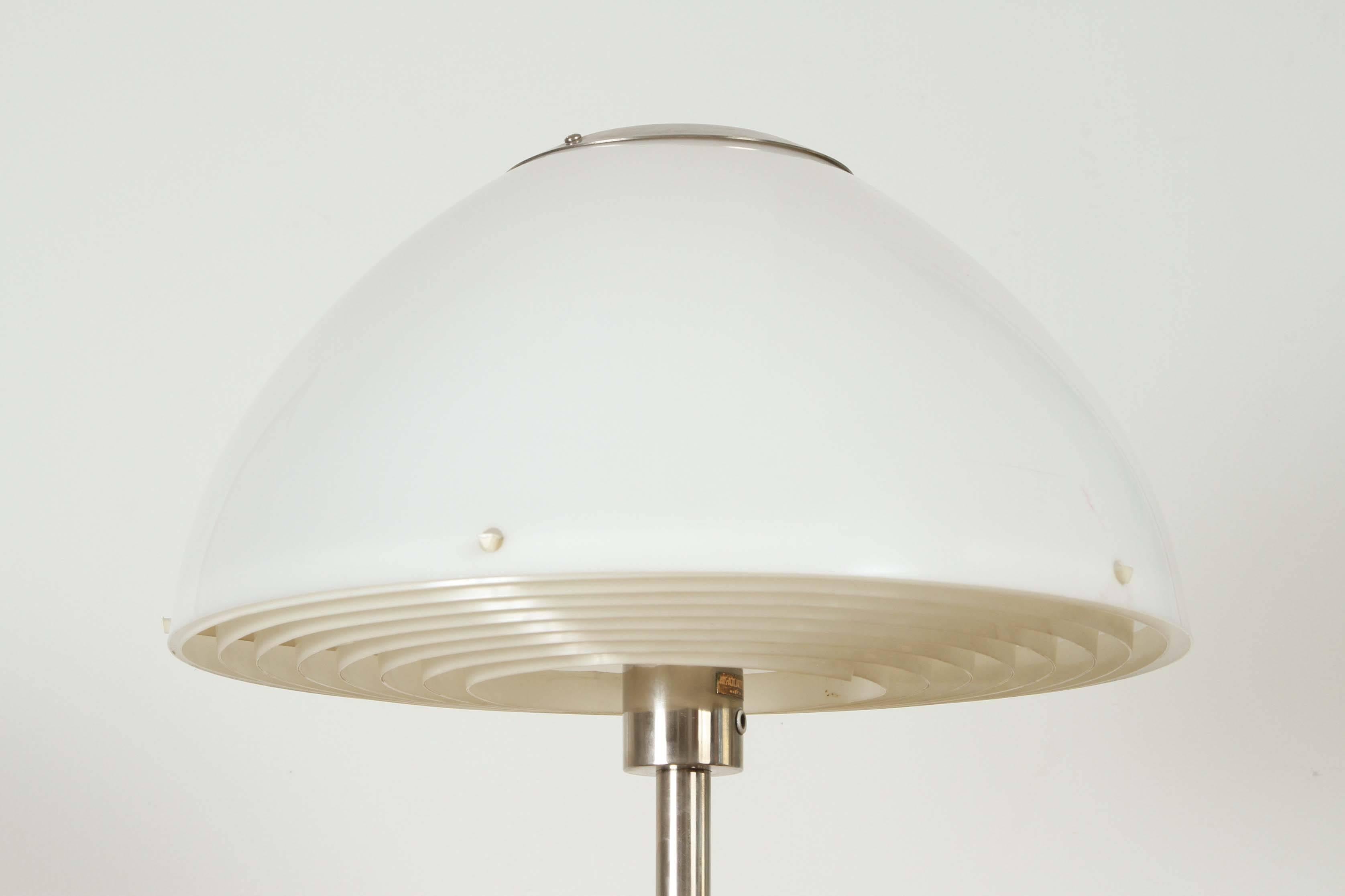 Mid-20th Century Hans Agne Jakobsson Acrylic and Chrome Floor Lamp