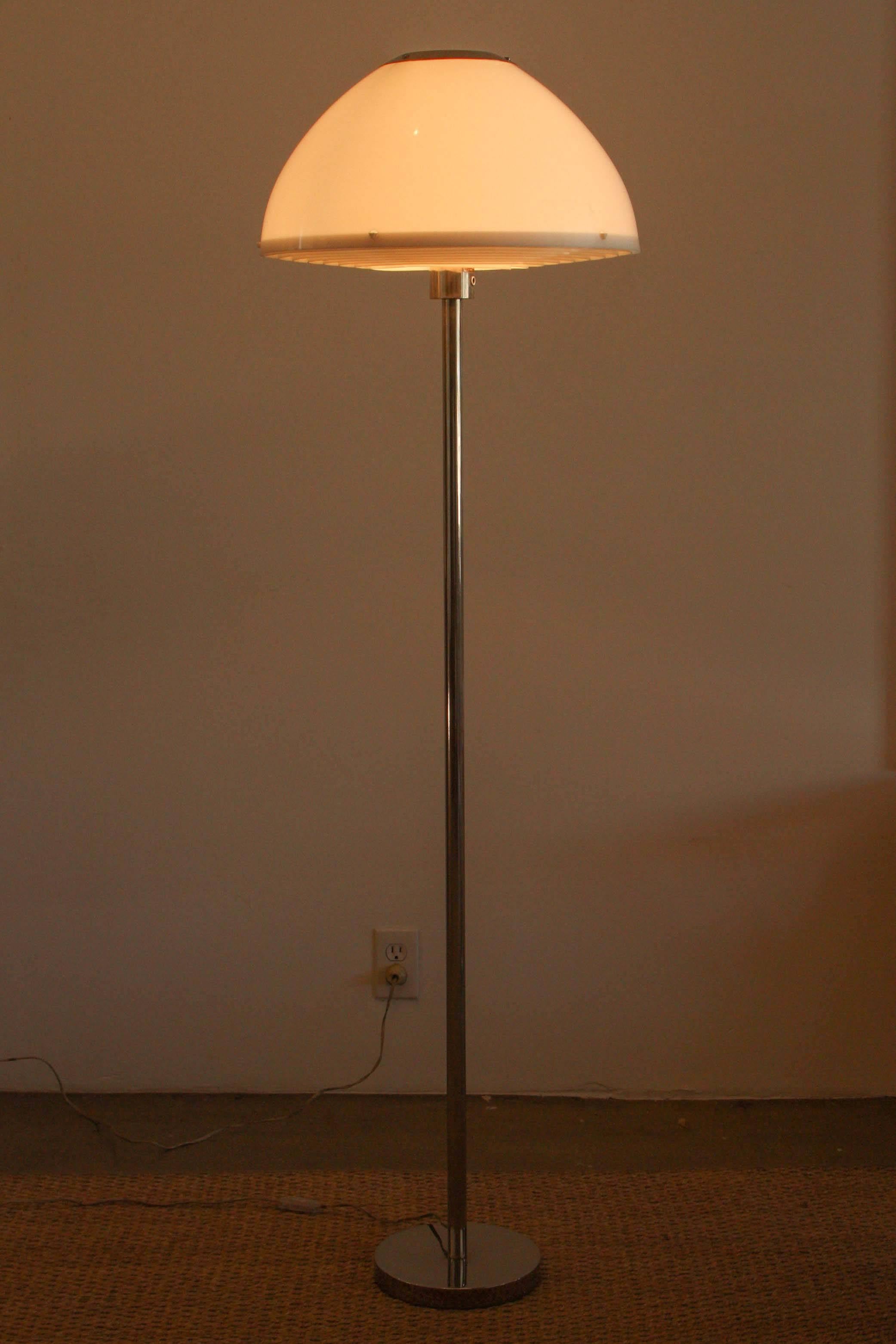 Hans Agne Jakobsson Acrylic and Chrome Floor Lamp 3