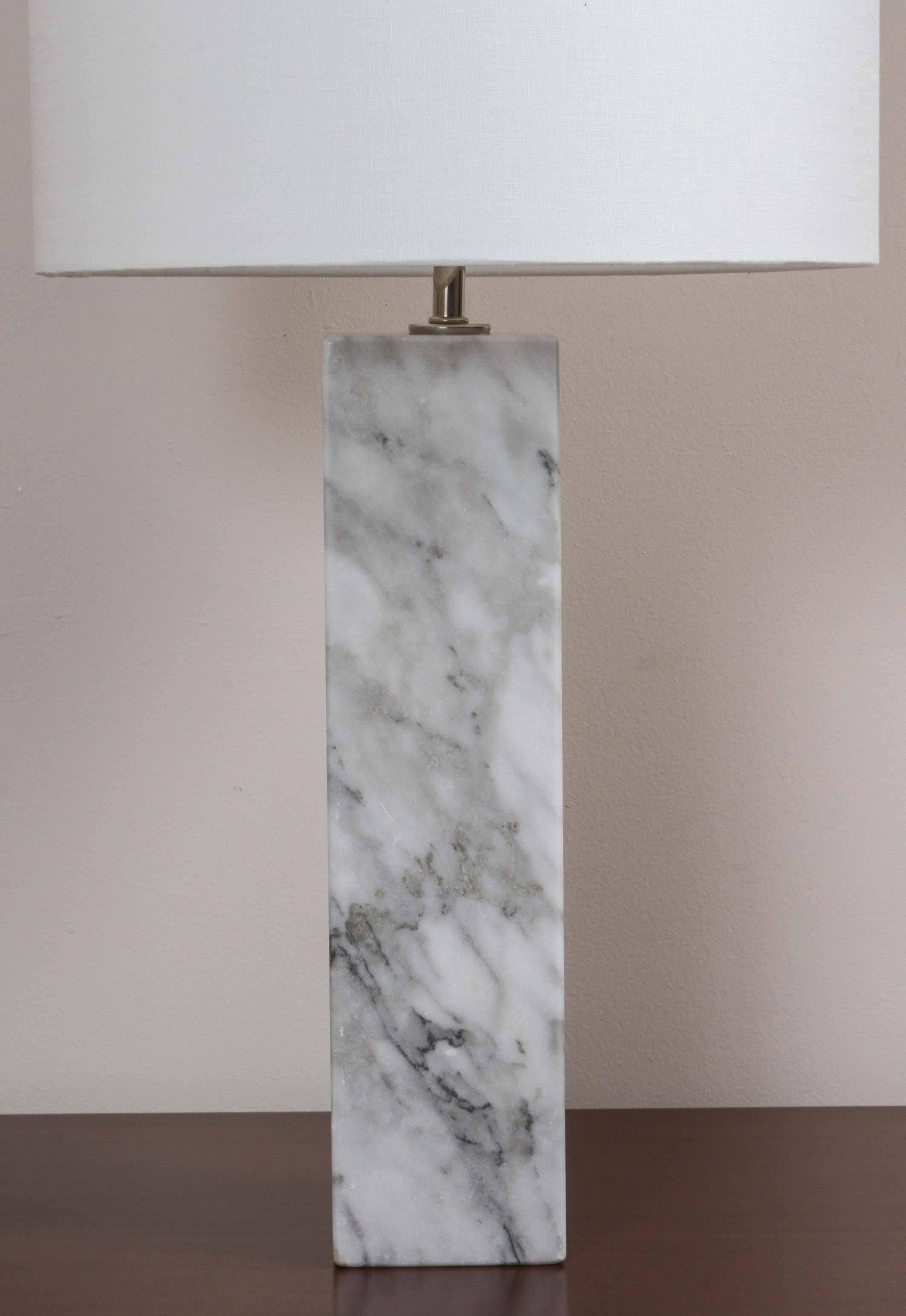 Pair of Carrera Marble Table Lamps 1