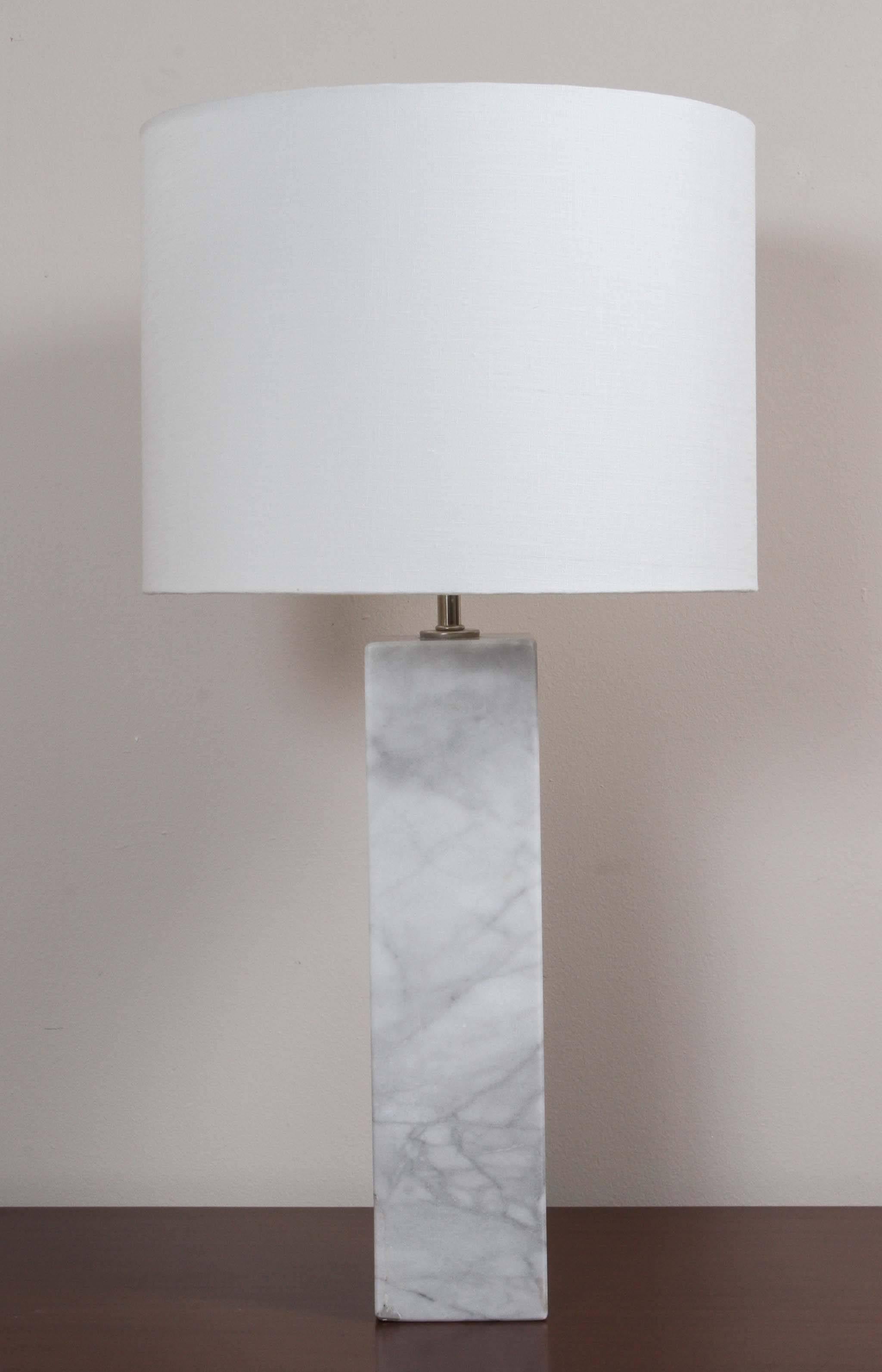 Pair of Carrera Marble Table Lamps 3