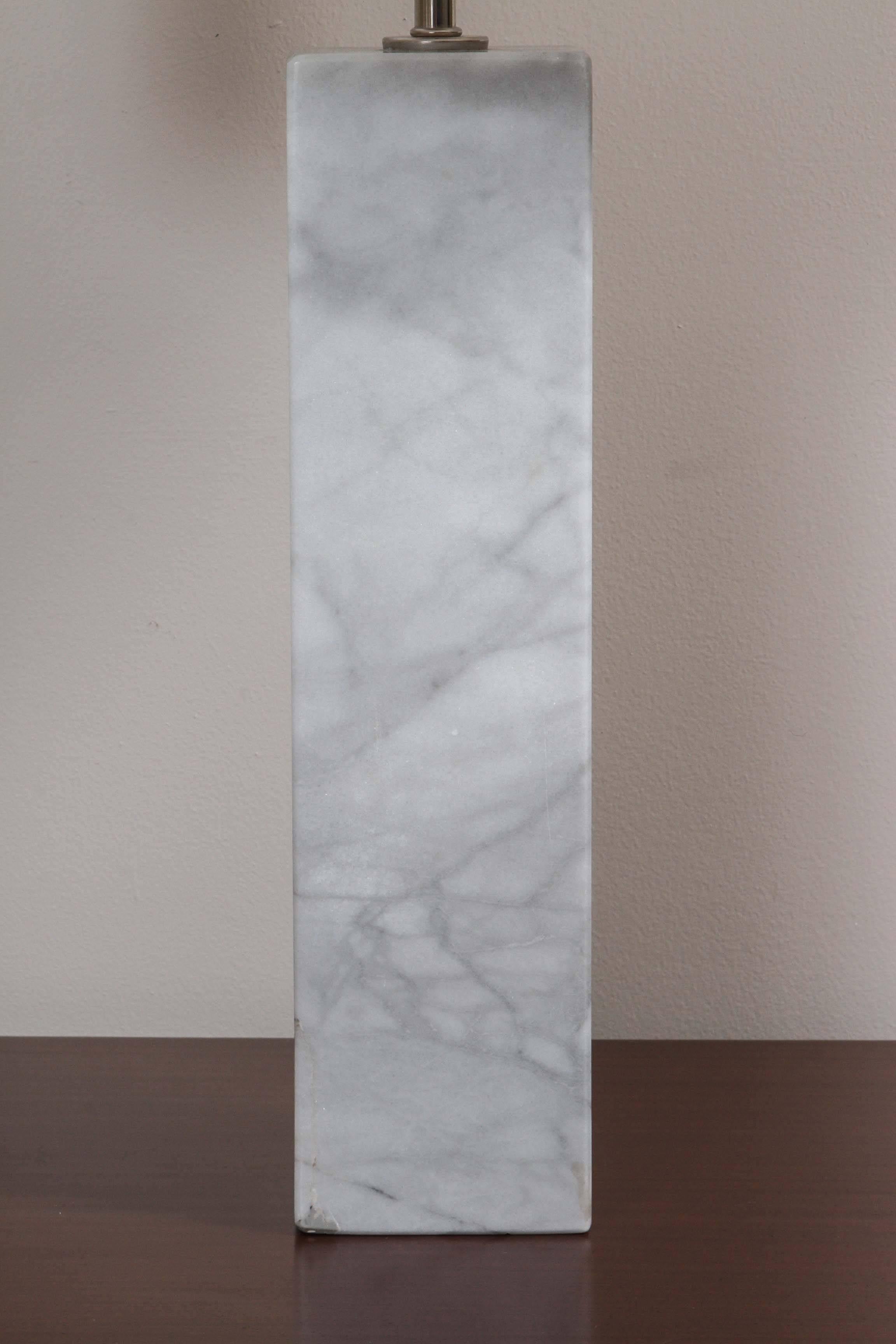 Pair of Carrera Marble Table Lamps 5