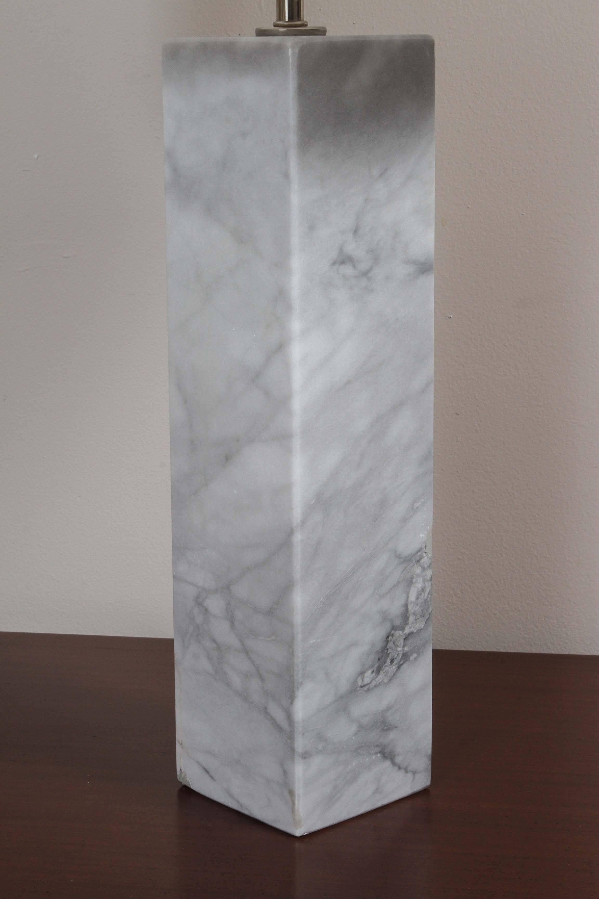 Pair of Carrera Marble Table Lamps 6