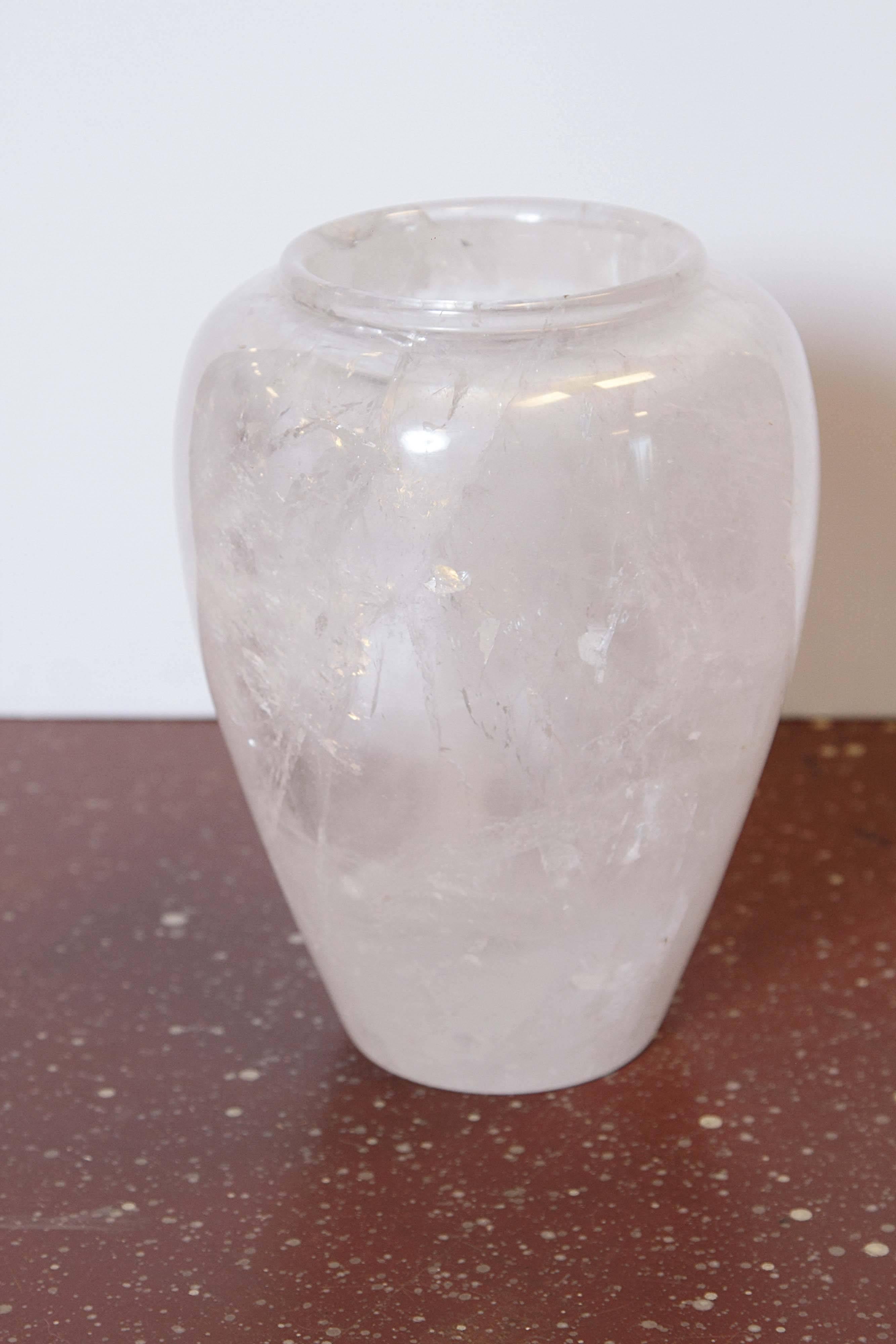 21st century rock crystal vase.