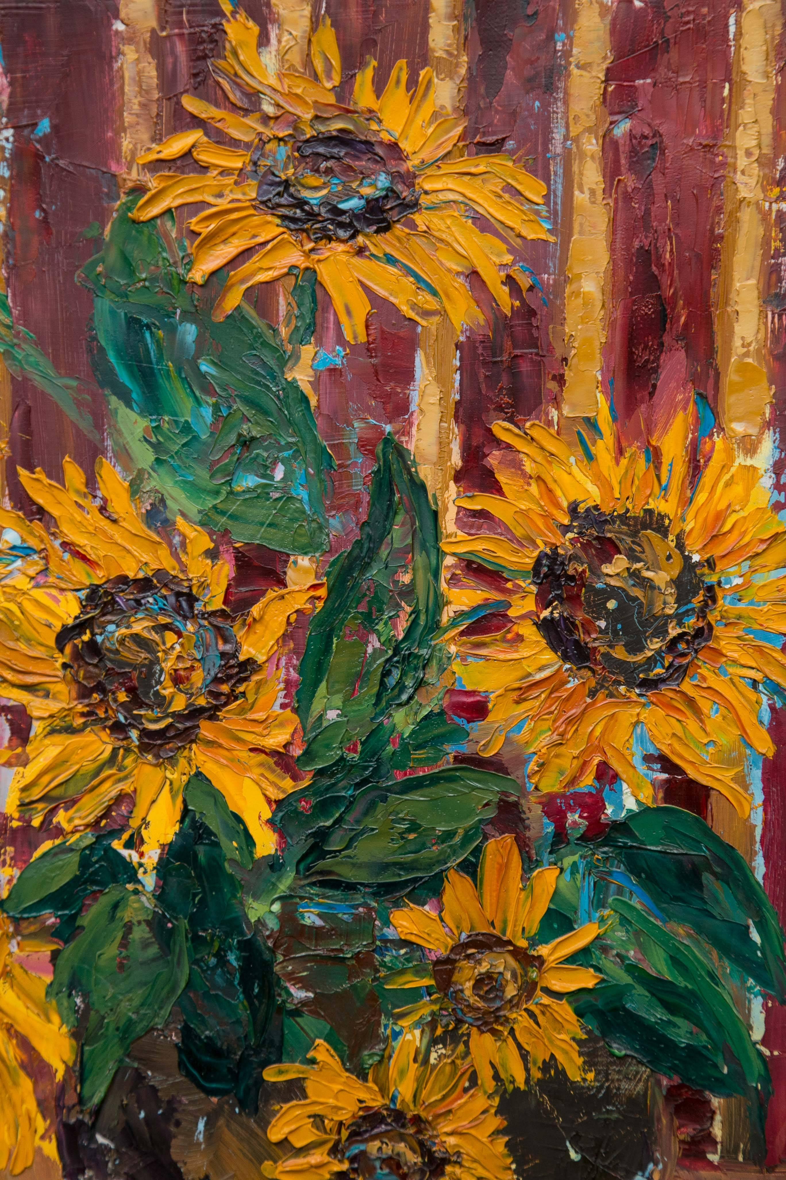 American Allison Kibbe Oil on Canvas Vibrant and Harmonious 