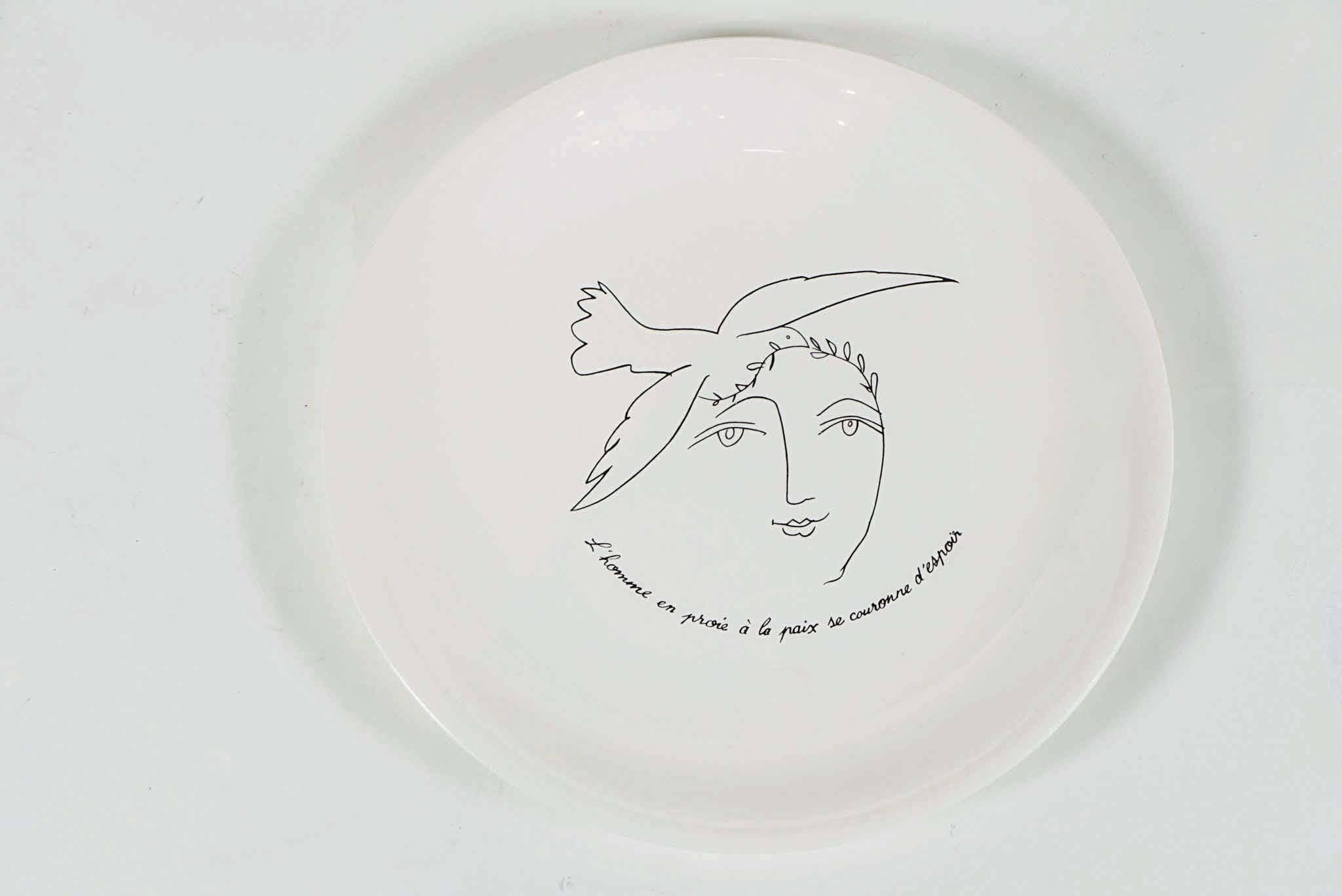 Jean Cocteau Plates  by Promo Ceram and Picasso Plate by ECPLP 2