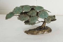 Brutalist Serengeti Tree Sculpture in Brass