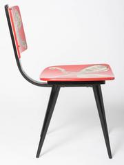 Piero Fornasetti "Stumenti Musicali" Boomerang chair, Italy circa 1950
