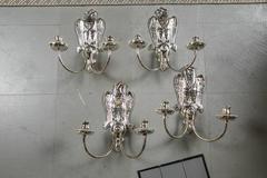 Set of 12 1920 Caldwell Federal Silver Plated Sconces