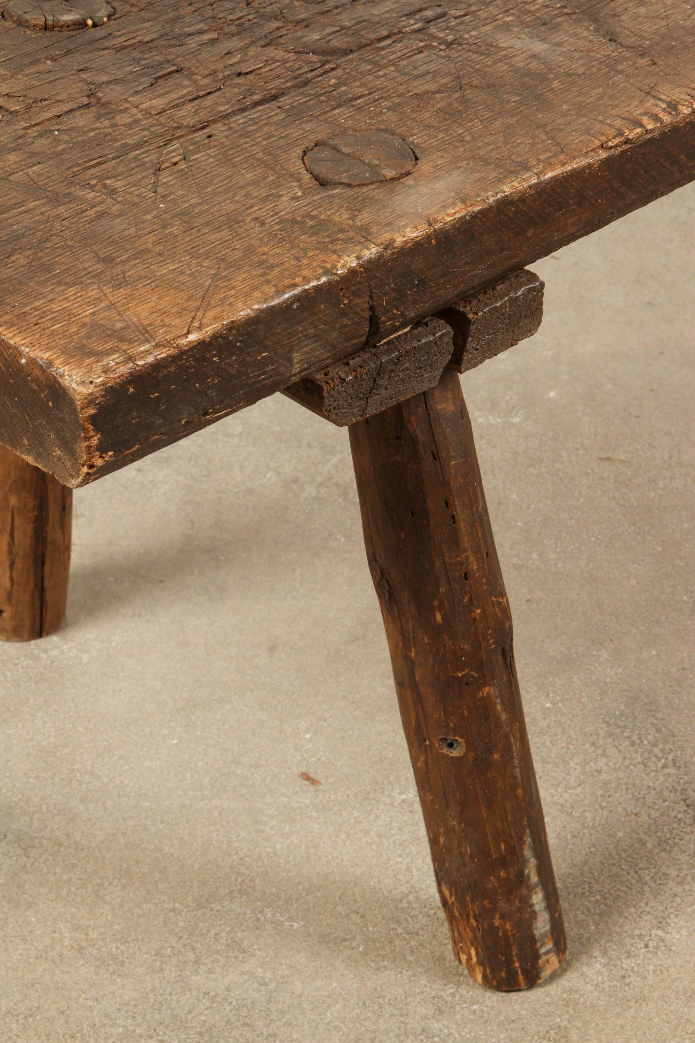 Italian Long Primitive Rustic Bench 3