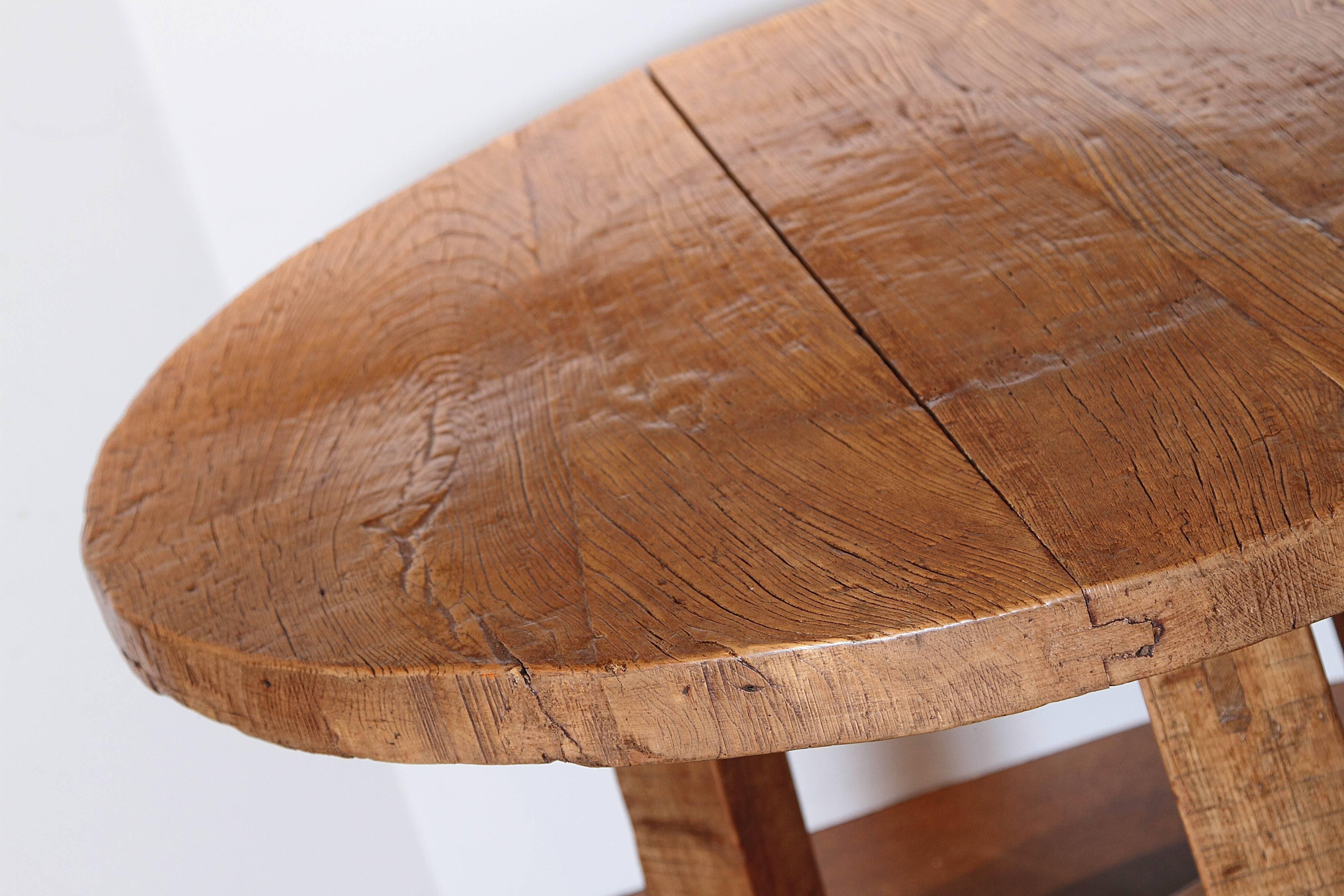 Belgian Elm Dining Table from Reclaimed Architectural Elements