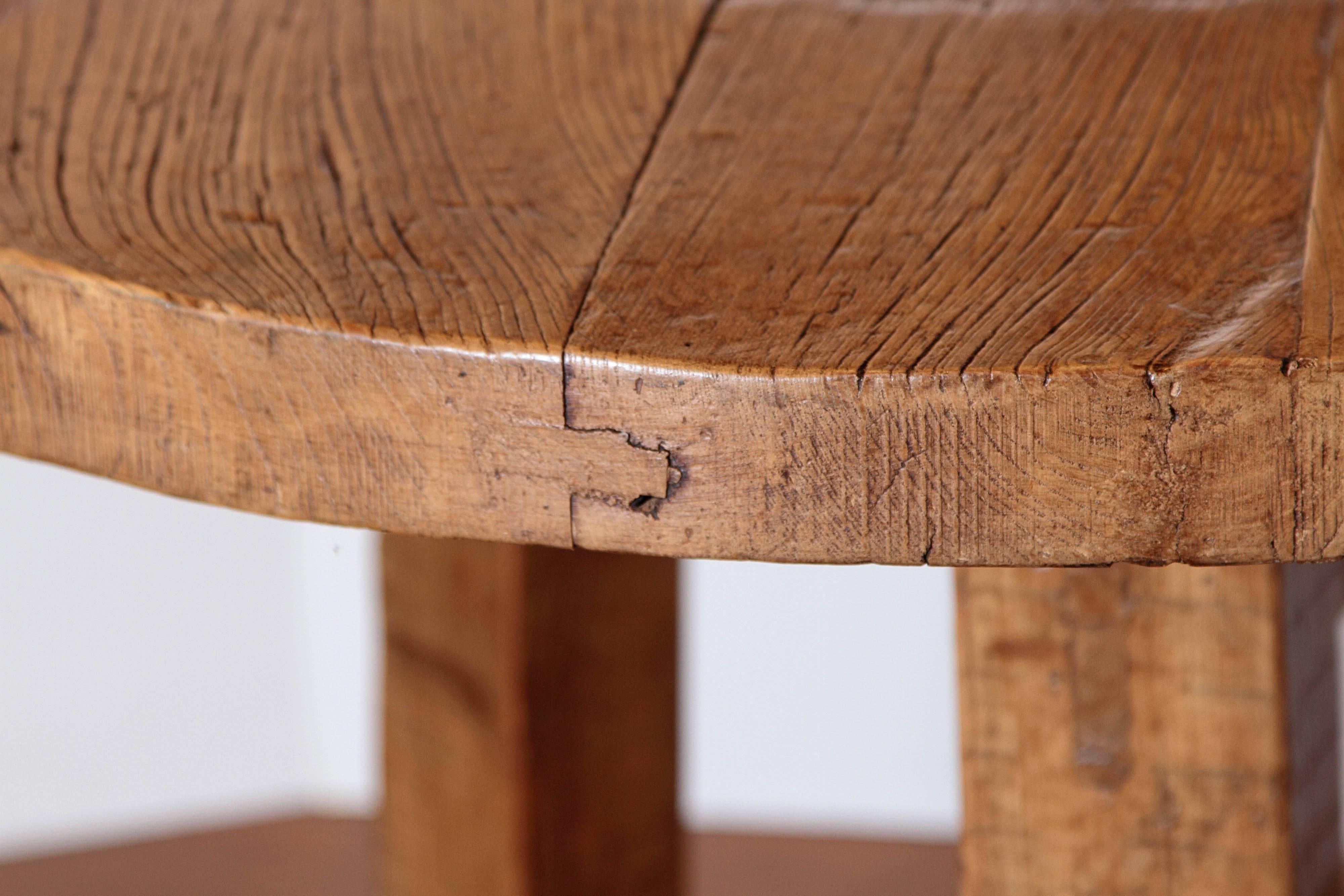 Elm Dining Table from Reclaimed Architectural Elements 1