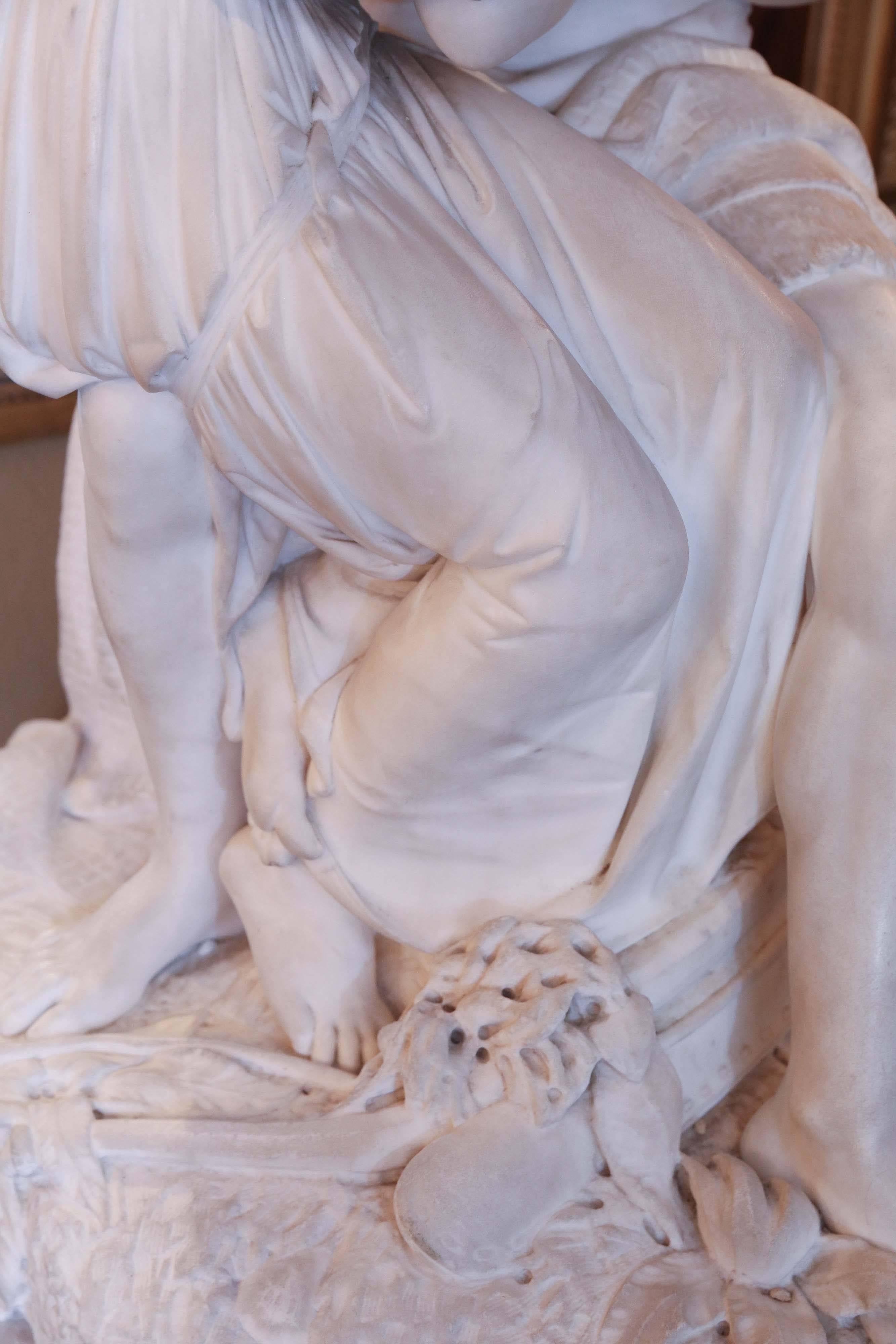 marble sculpture that looks soft