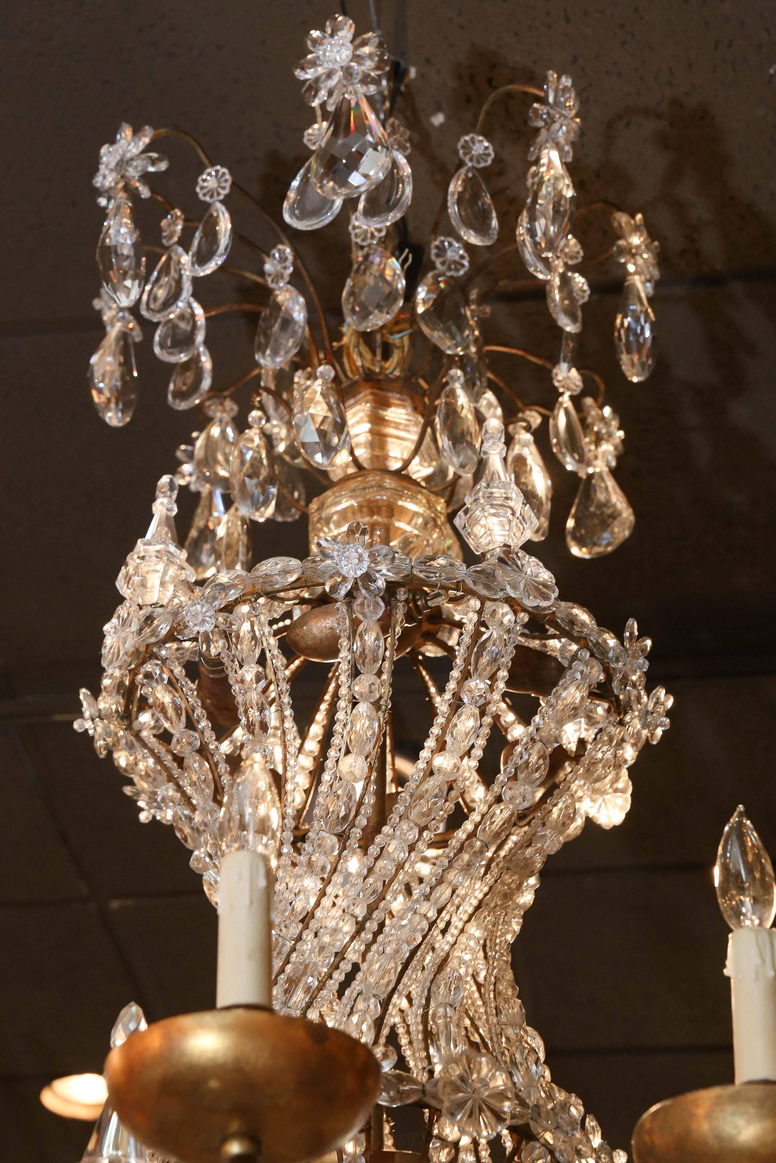 Impressive Bagues Chandelier, Large Size and Bronze and Crystal in swirl design 3