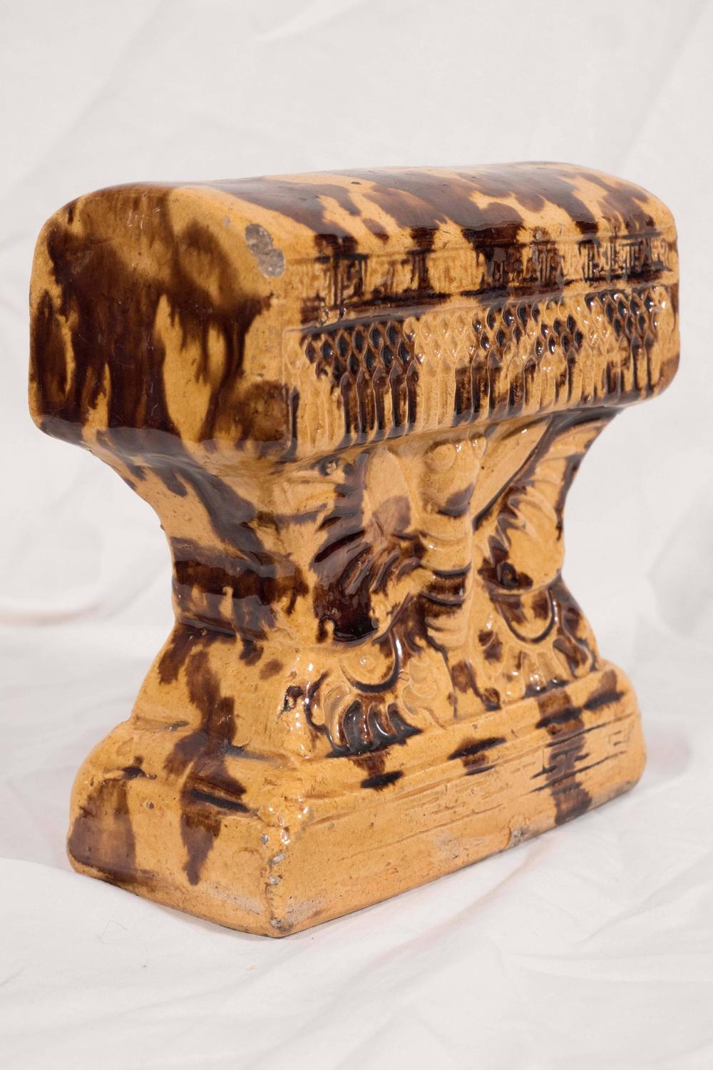 Antique Chinese Stoneware Pillow For Sale at 1stdibs