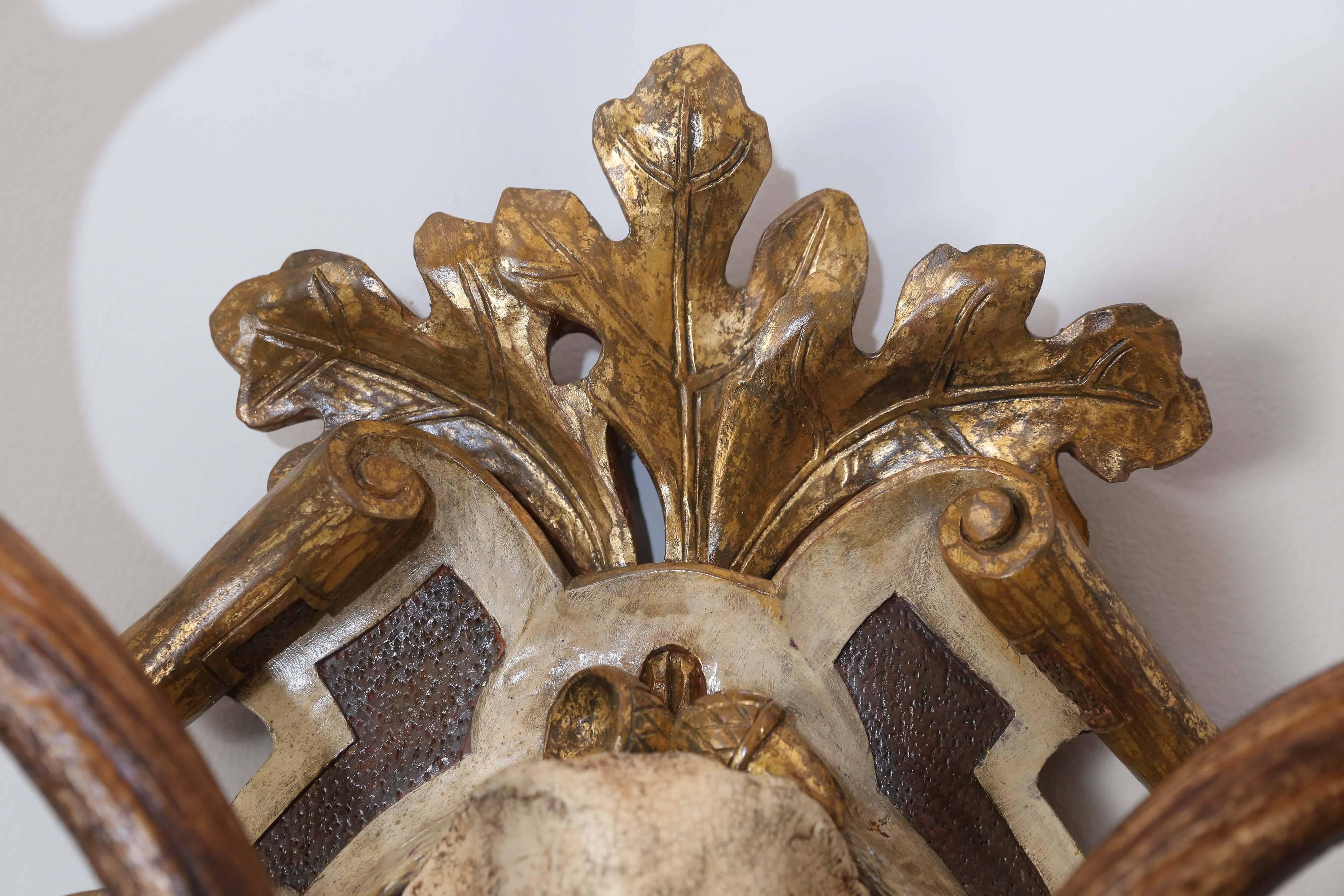 Austrian 19th Century Habsburg Gilt Hunt Trophy with Original Hunt Horn