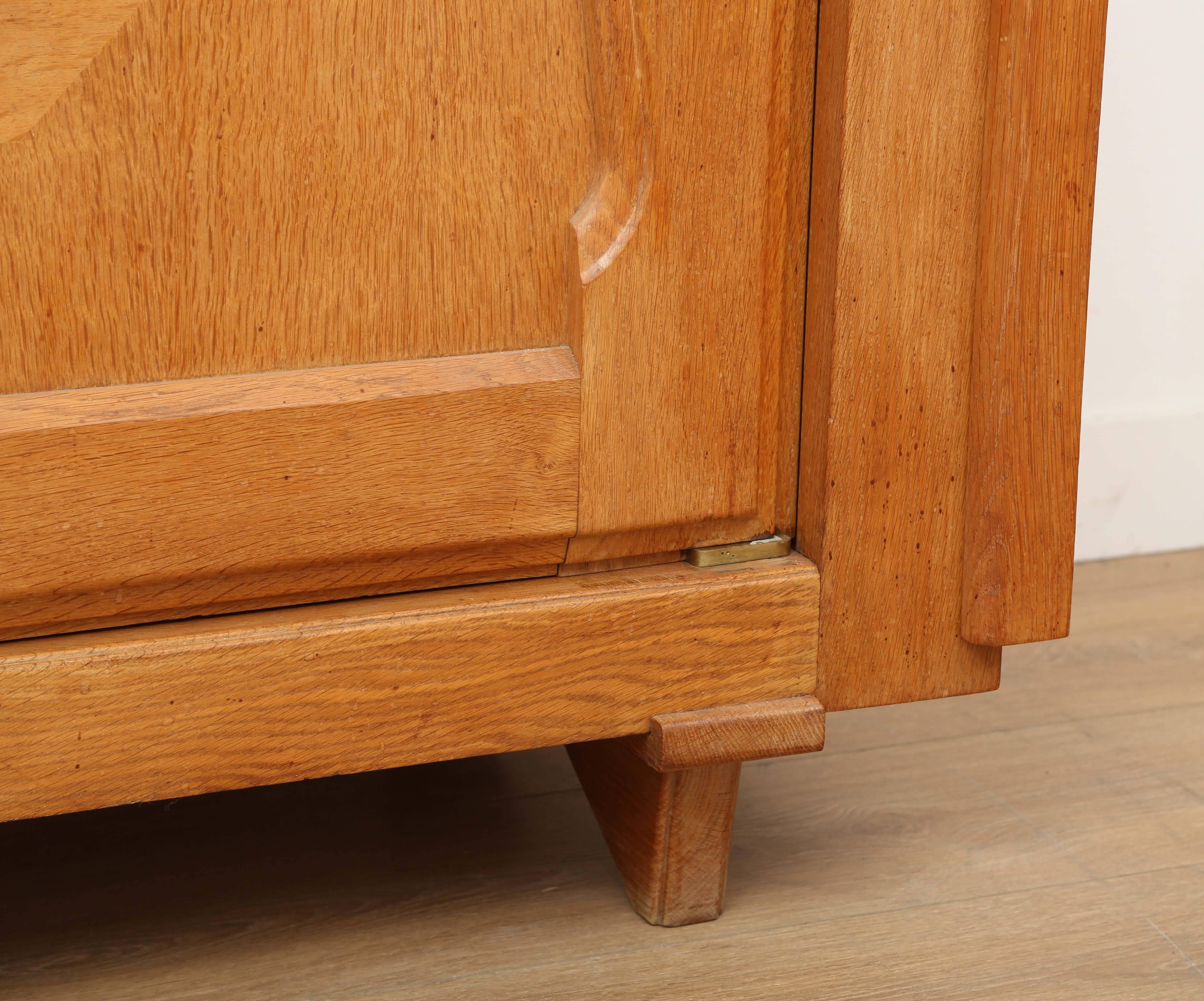 French Oak Cabinet by Guillerme et Chambron 1