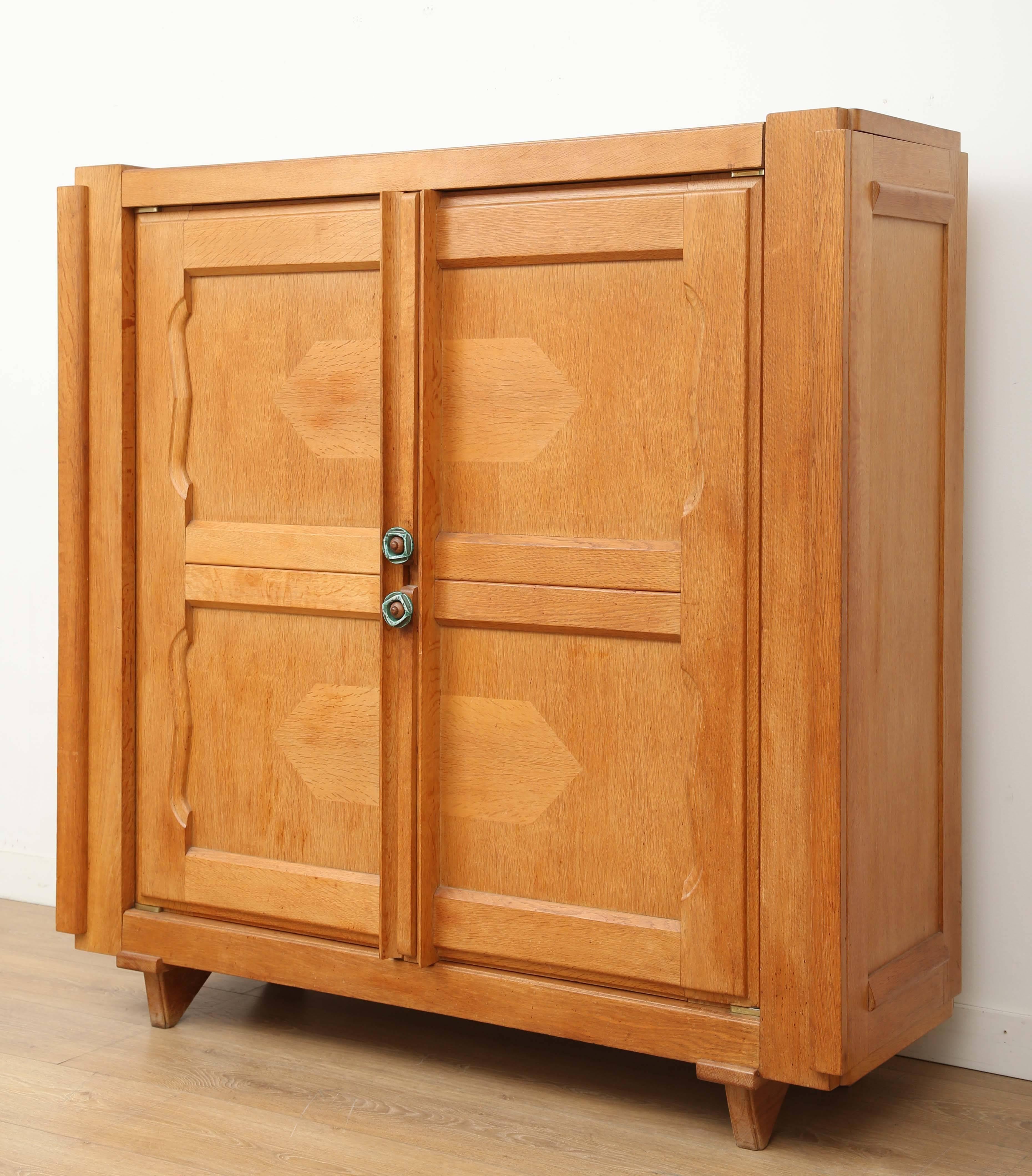 French Oak Cabinet by Guillerme et Chambron 2
