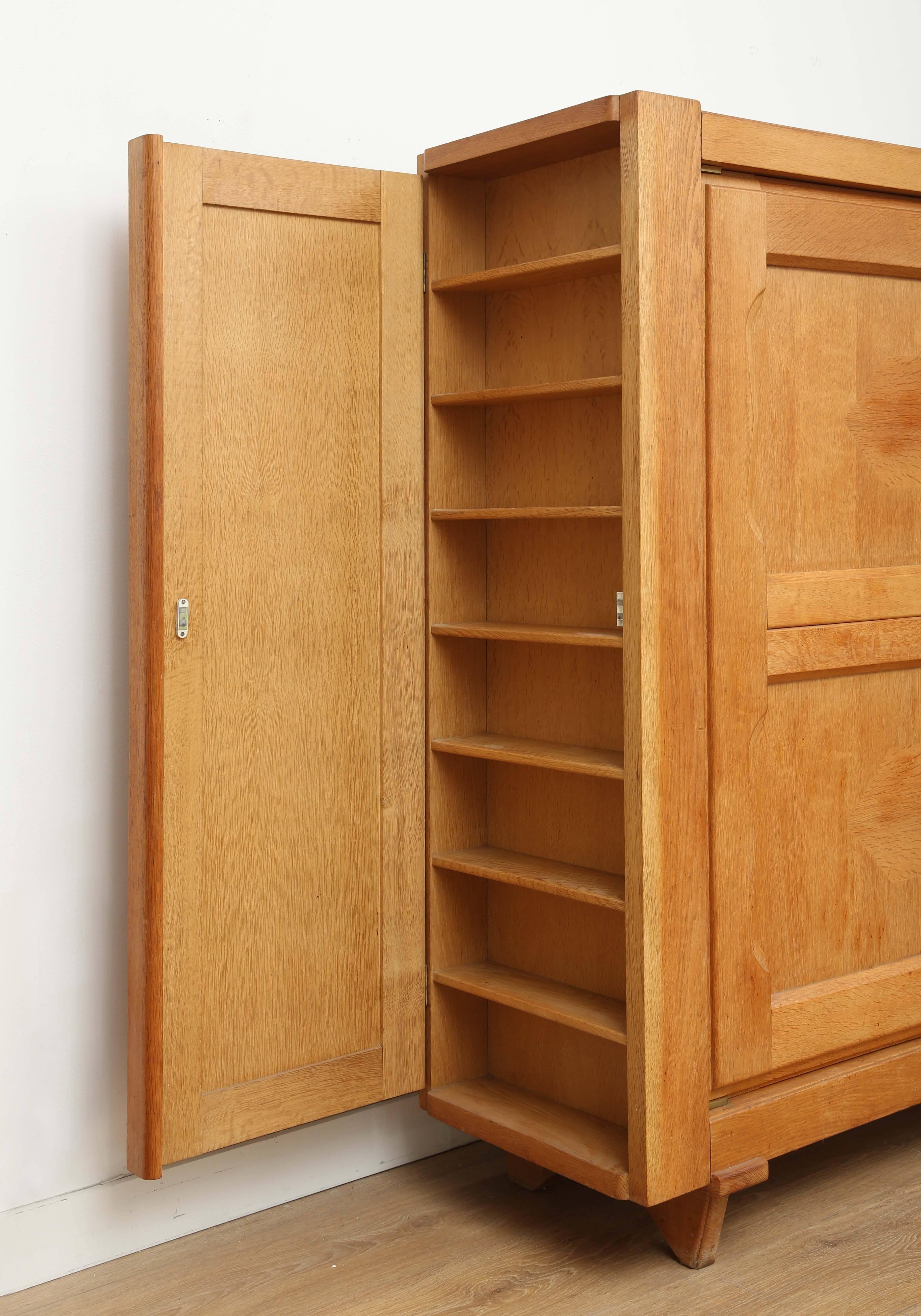 French Oak Cabinet by Guillerme et Chambron 3