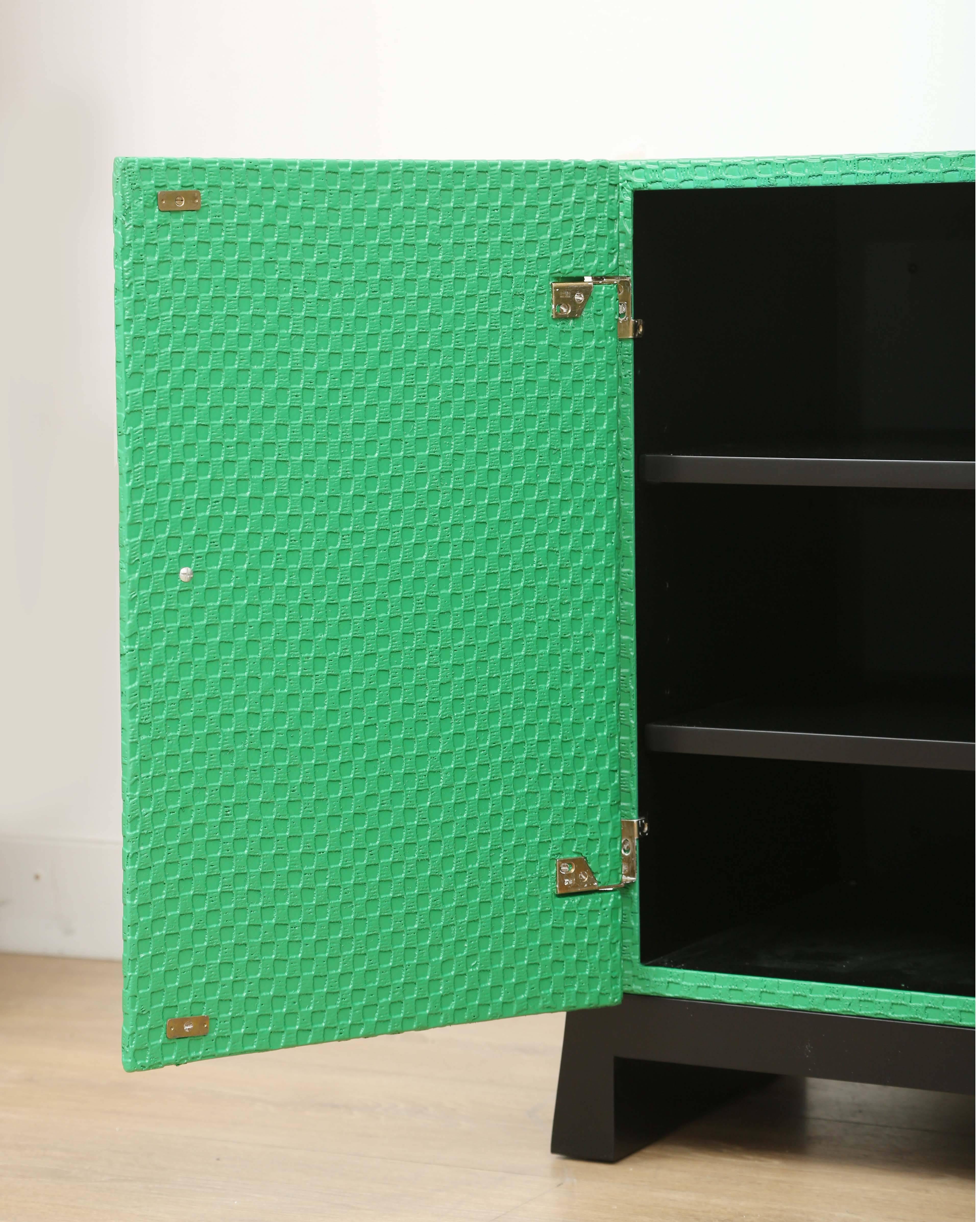 Late 20th Century 1970s Emerald Green  Cabinet