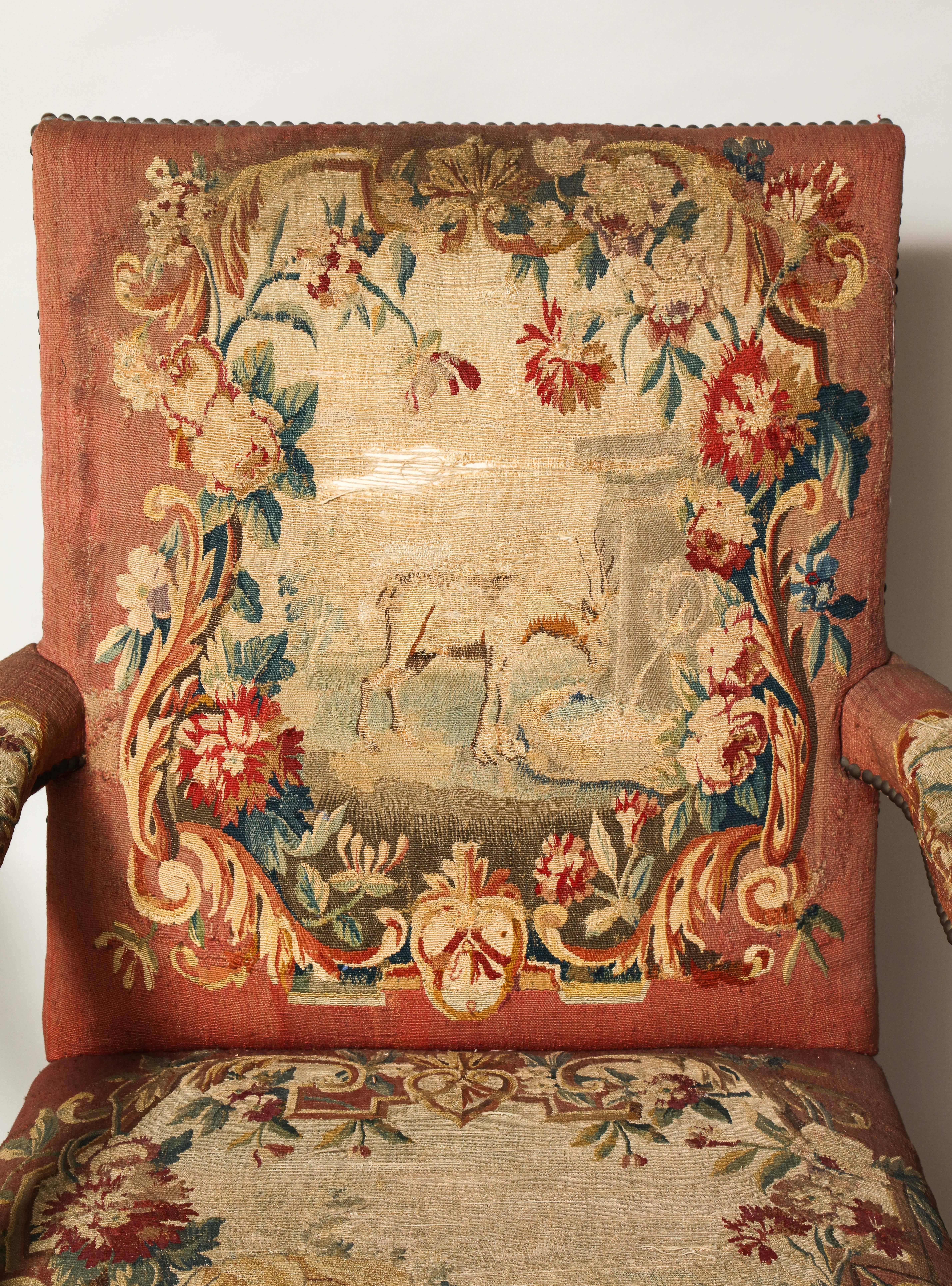 English Beautiful Pair of Georgian Gainsborough Chairs