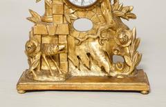 Horloge Rococo en bois doré