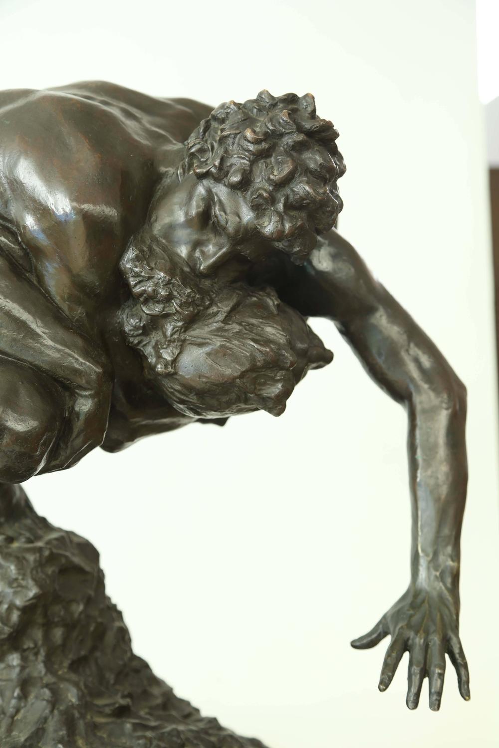 "Wrestlers" Bronze Sculpture by Jef Lambeaux For Sale at 1stdibs