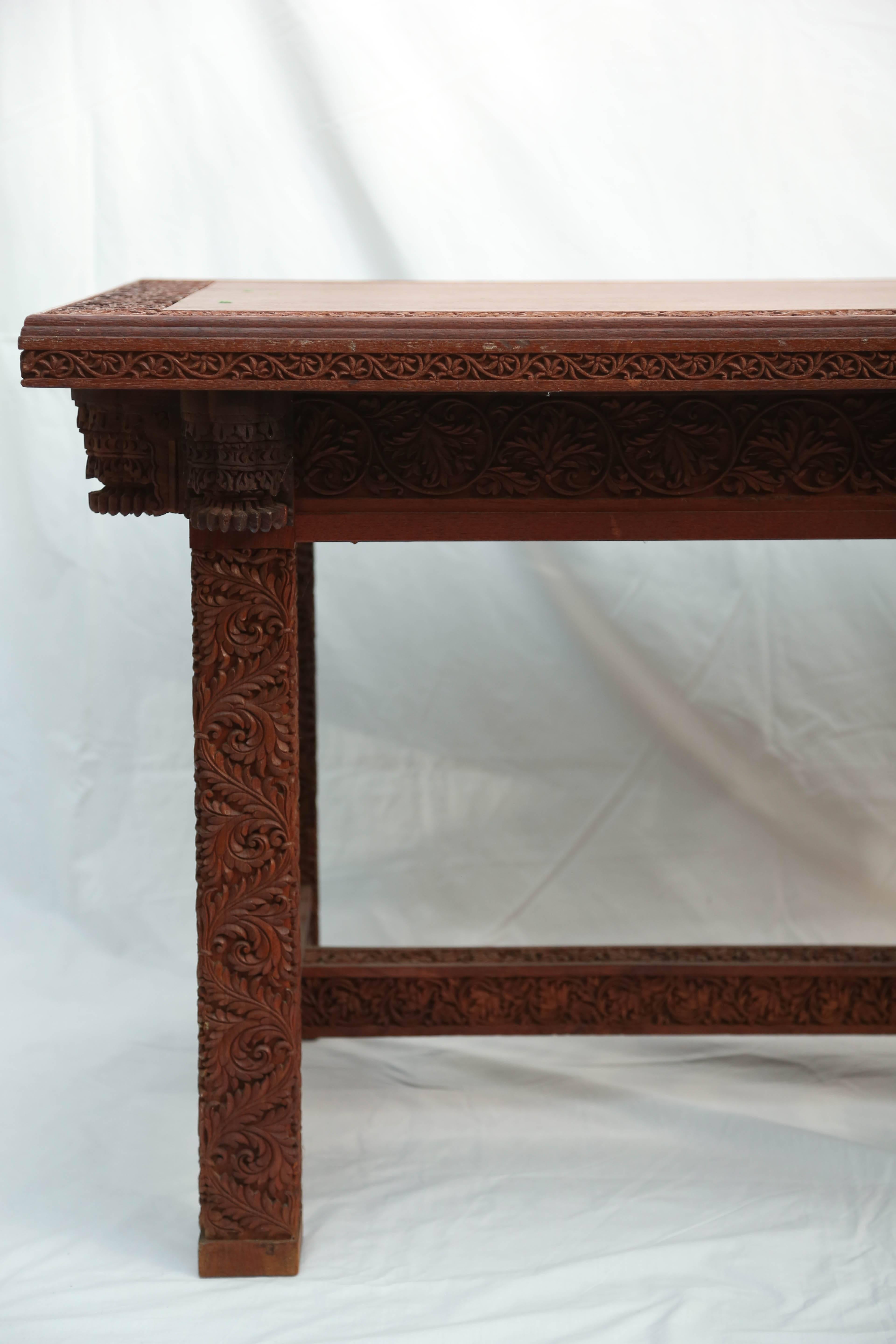 Rare Anglo-Indian Library Table In Good Condition In West Palm Beach, FL