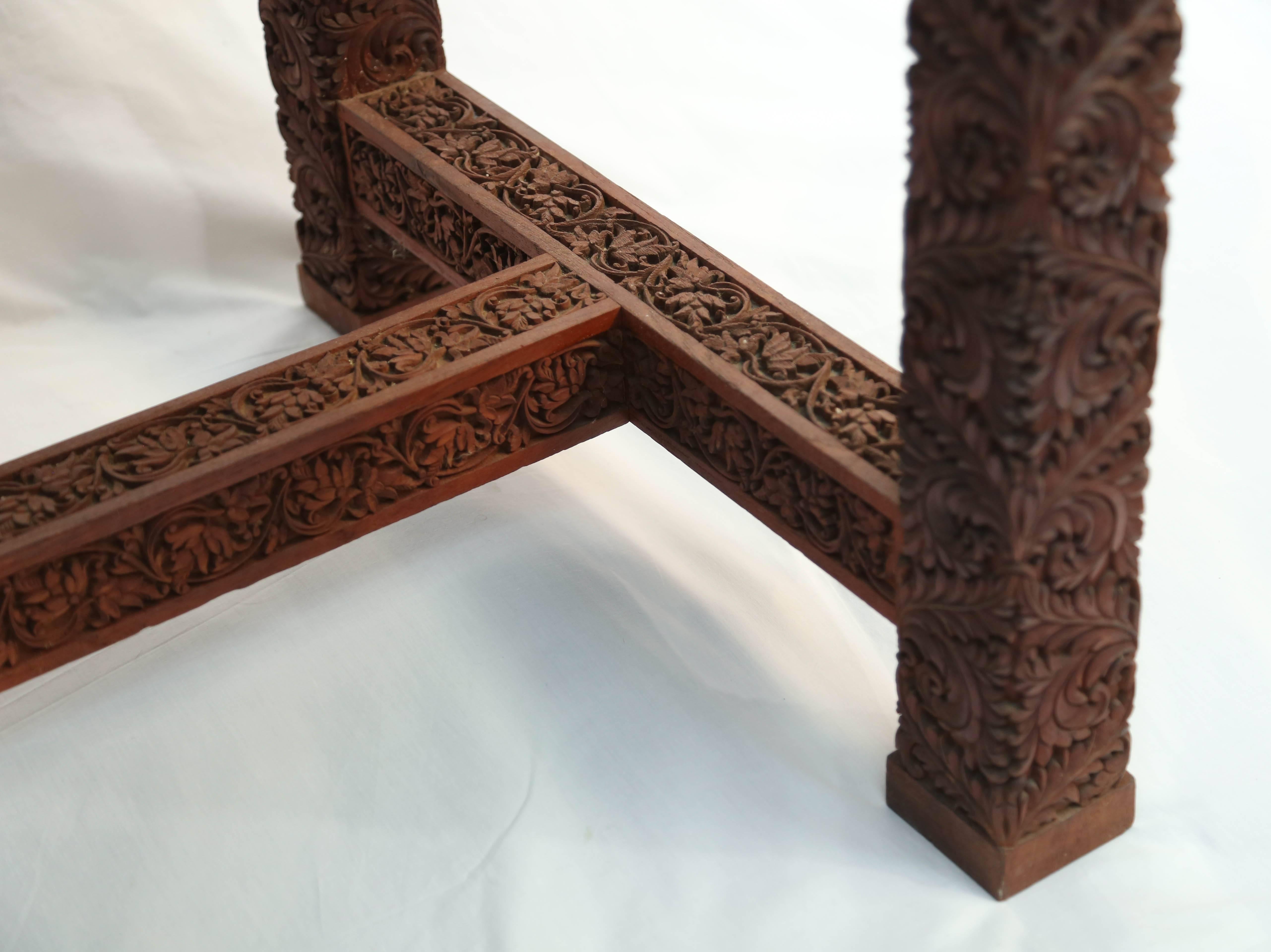 Hardwood Rare Anglo-Indian Library Table