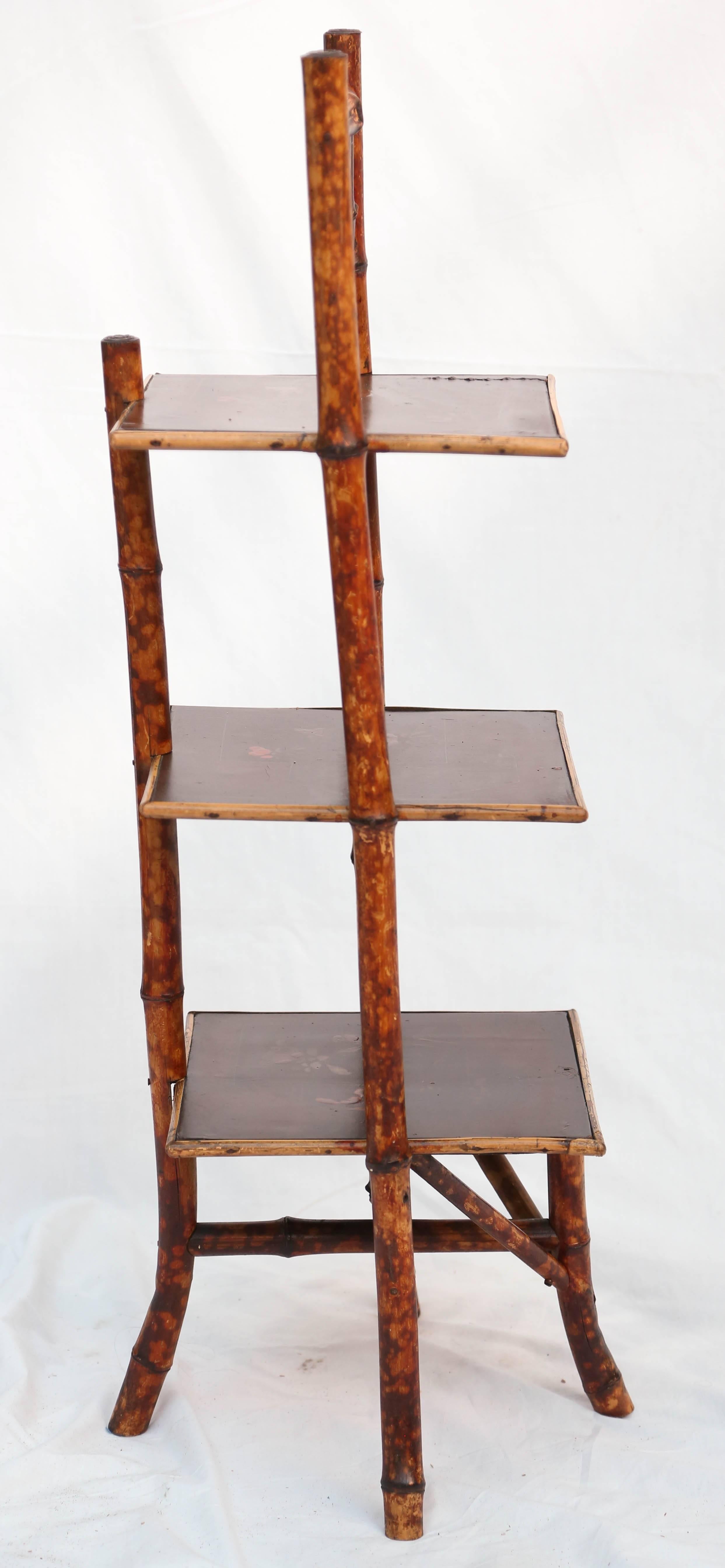 19th Century English Bamboo Muffin Stand In Good Condition In West Palm Beach, FL