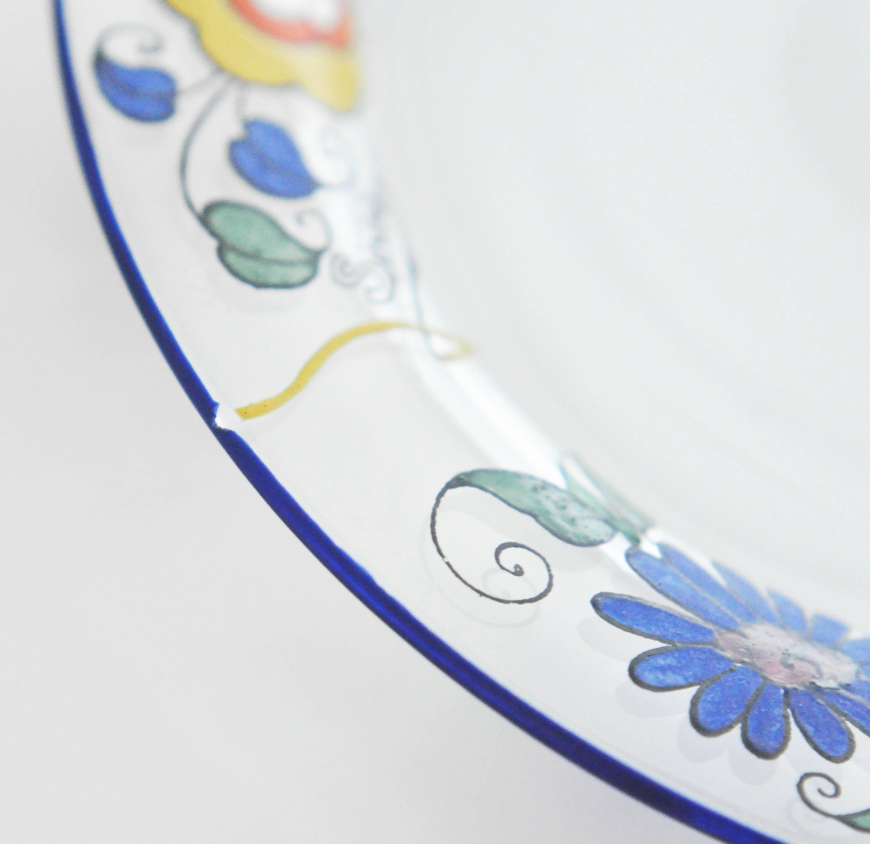 1920s Sevres Enameled Glass Plates For Sale 1