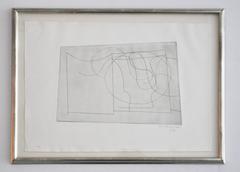 Ben Nicholson, "Flowing Forms, " Etching, 1966