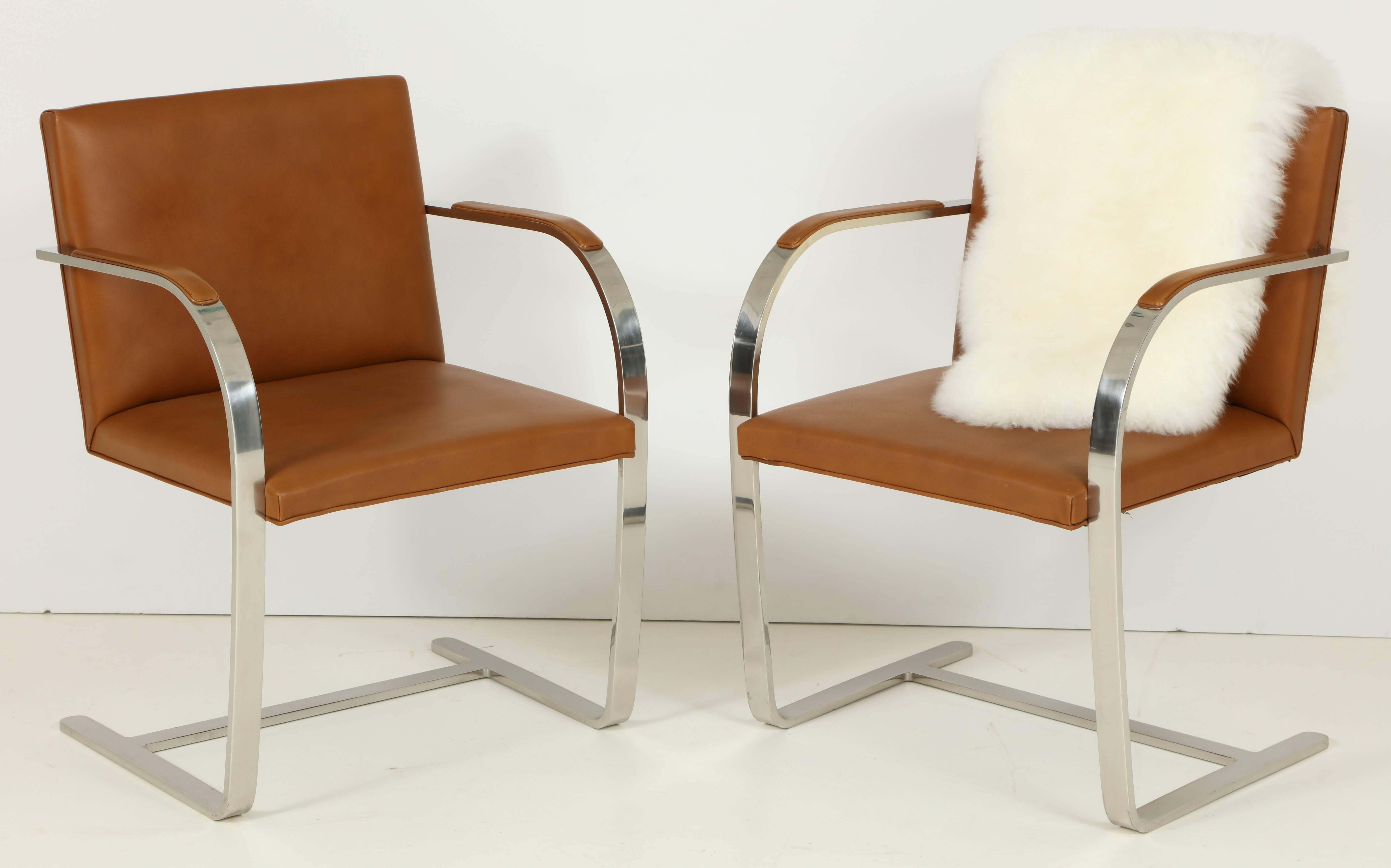 Pair of Mies van der Rohe Brno Chairs by Knoll, circa 1960s 2