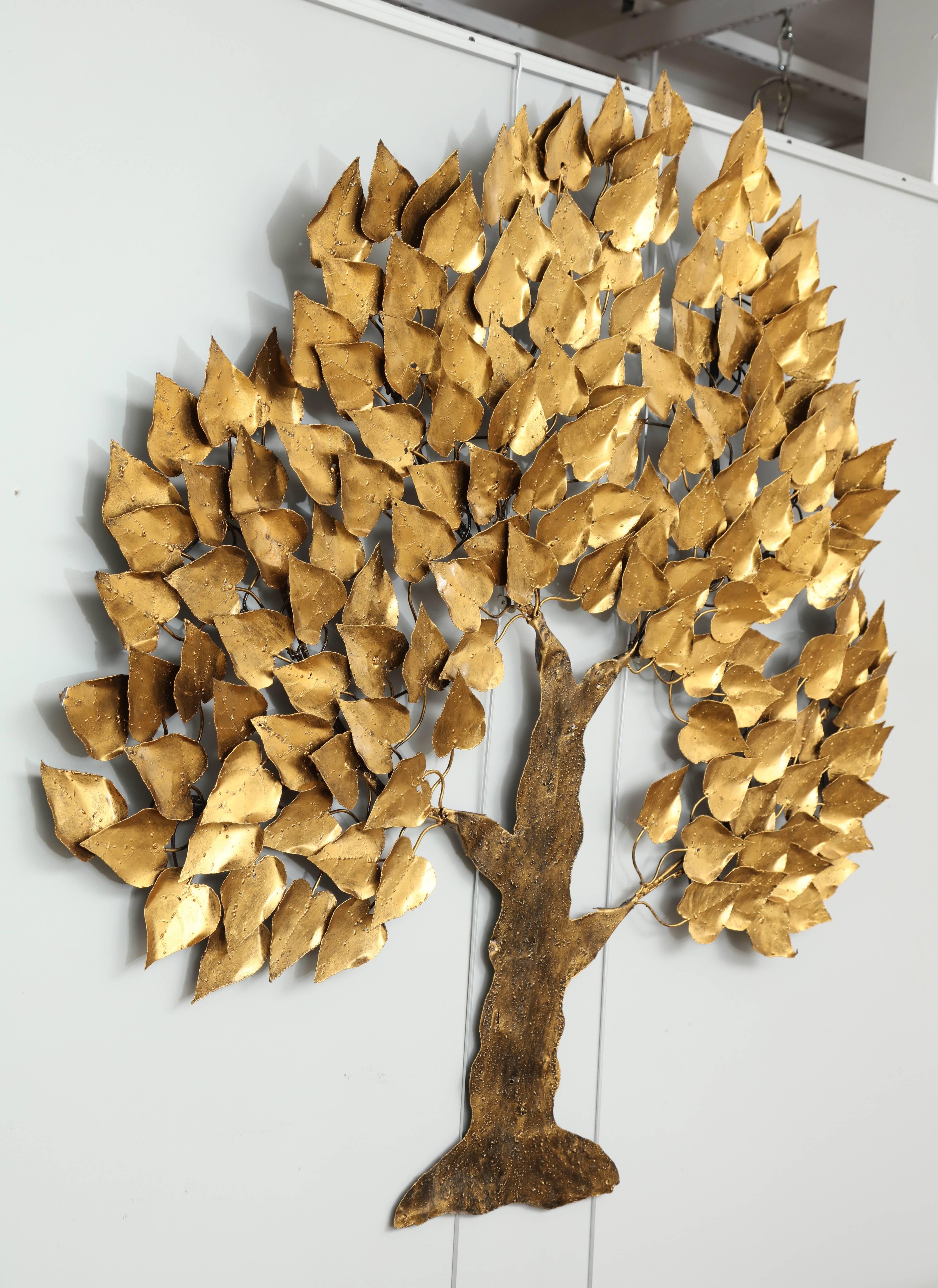 Gilt Metal Tree Wall Sculpture 5