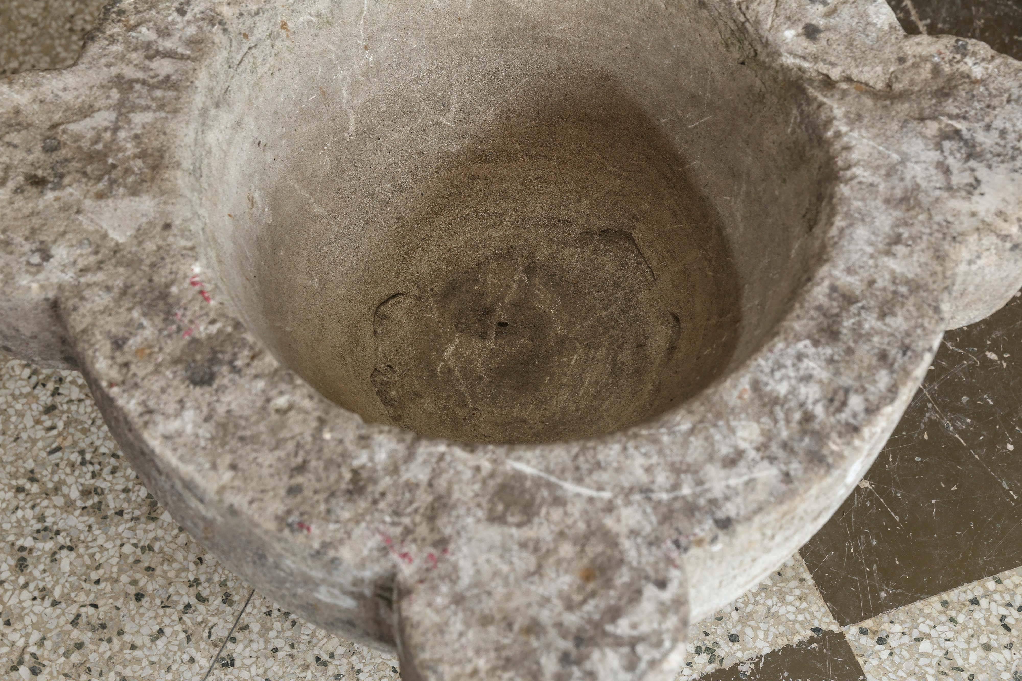 Early 19th Century Large Stone Mortar