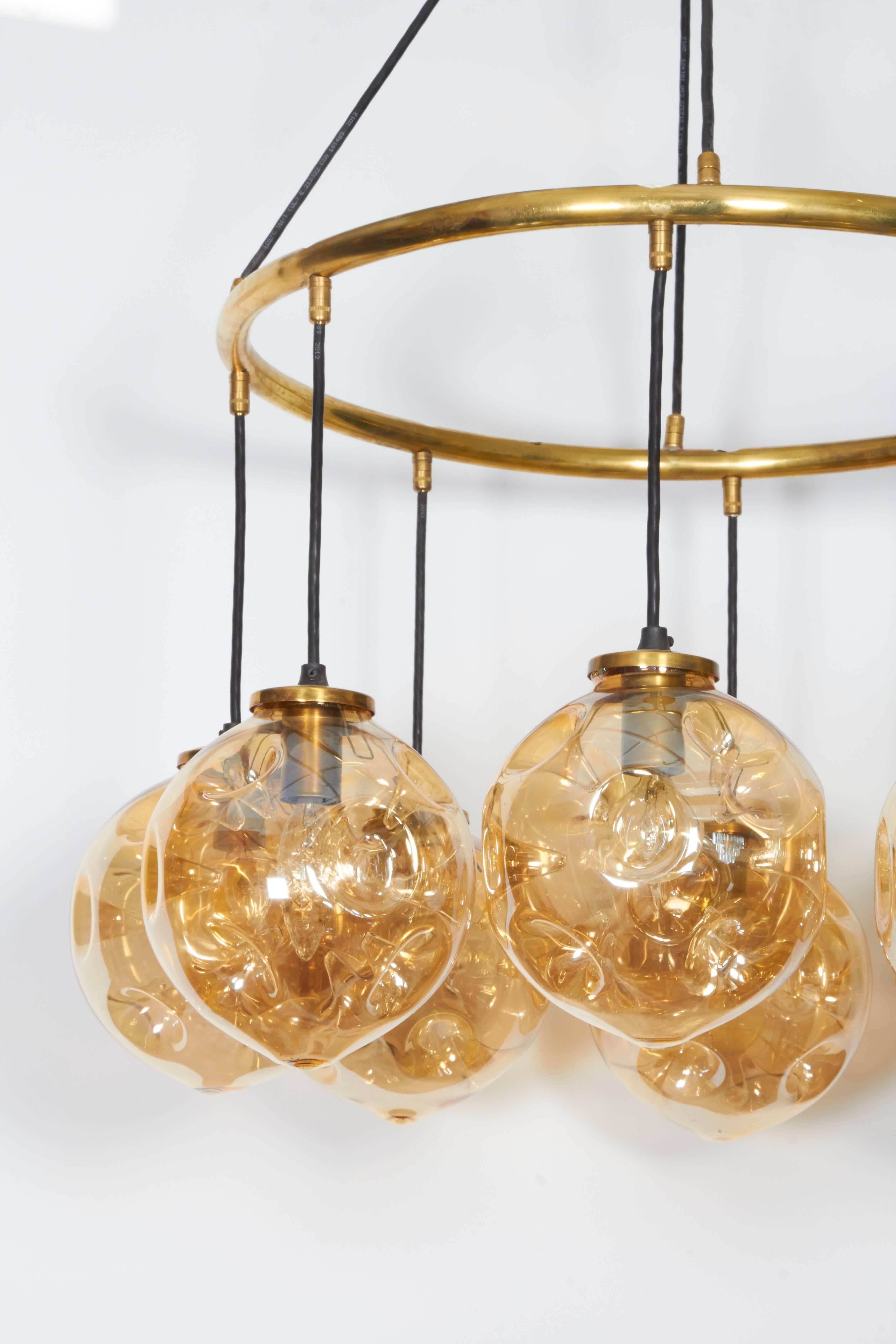 Mid-Century Modern Murano Glass Globe Chandelier