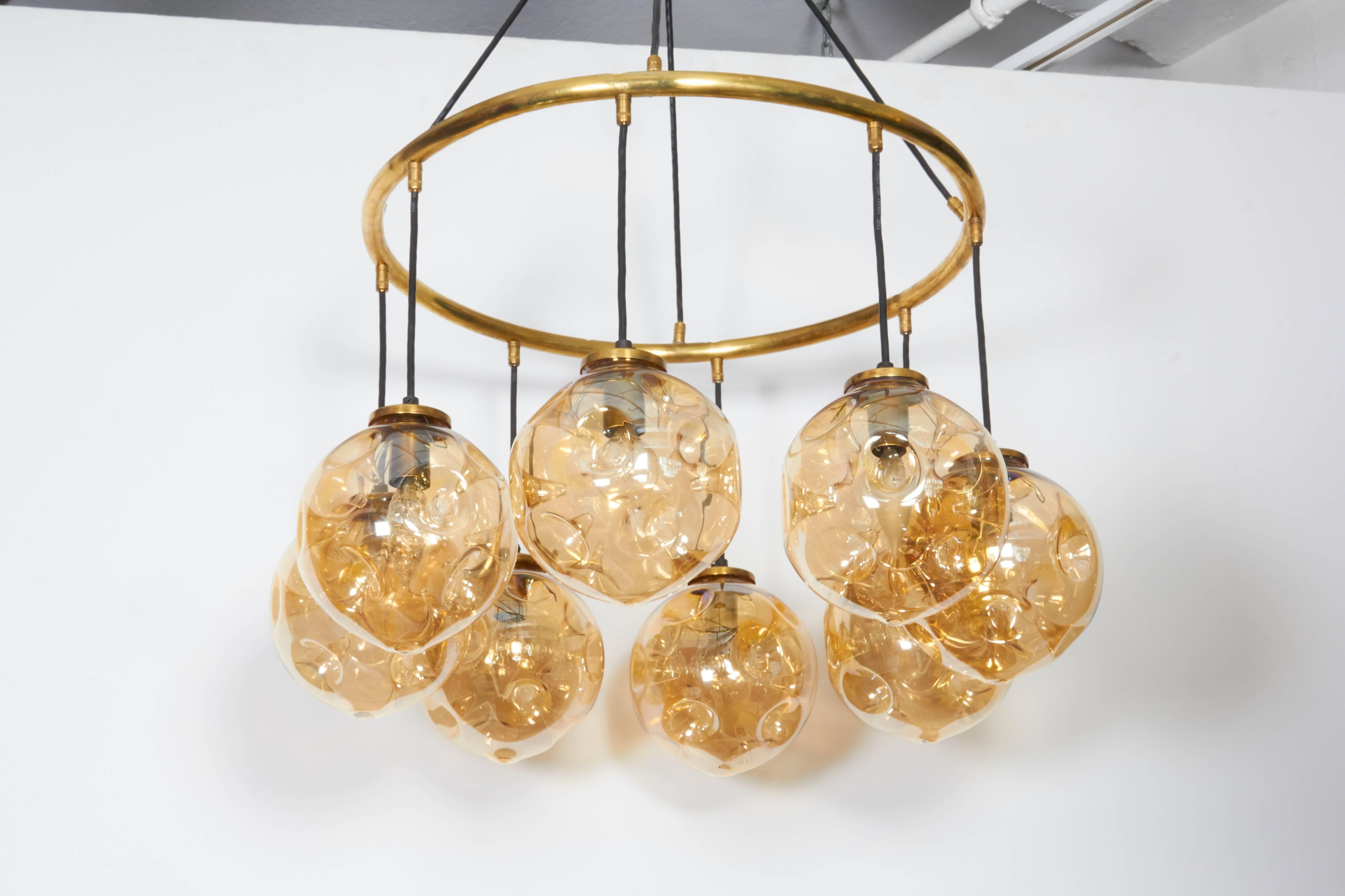 Italian Murano Glass Globe Chandelier