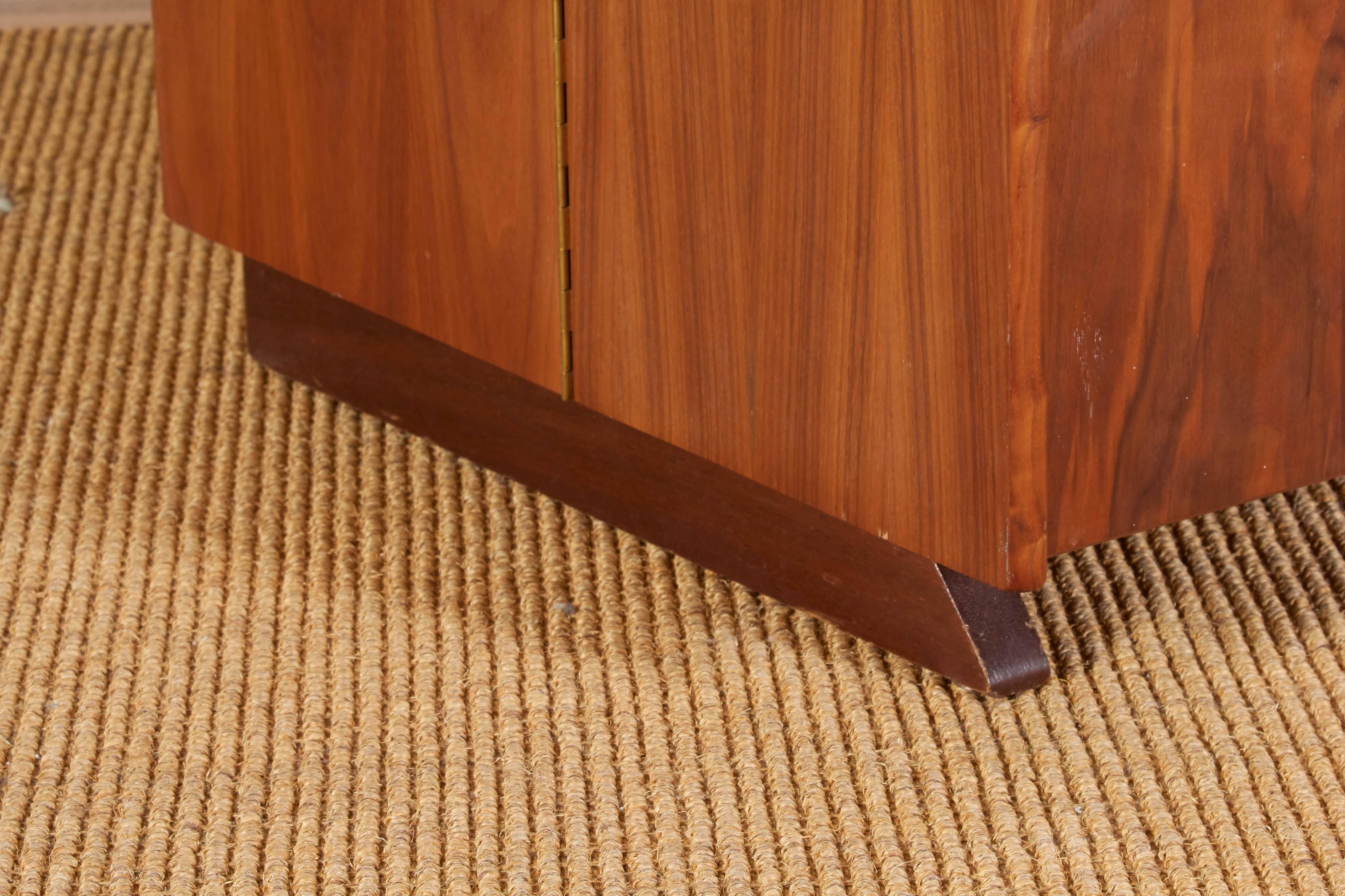 Mummenthaler and Meier Teak 'Magic Box' Fold Out Secretary Desk and Cabinet 2