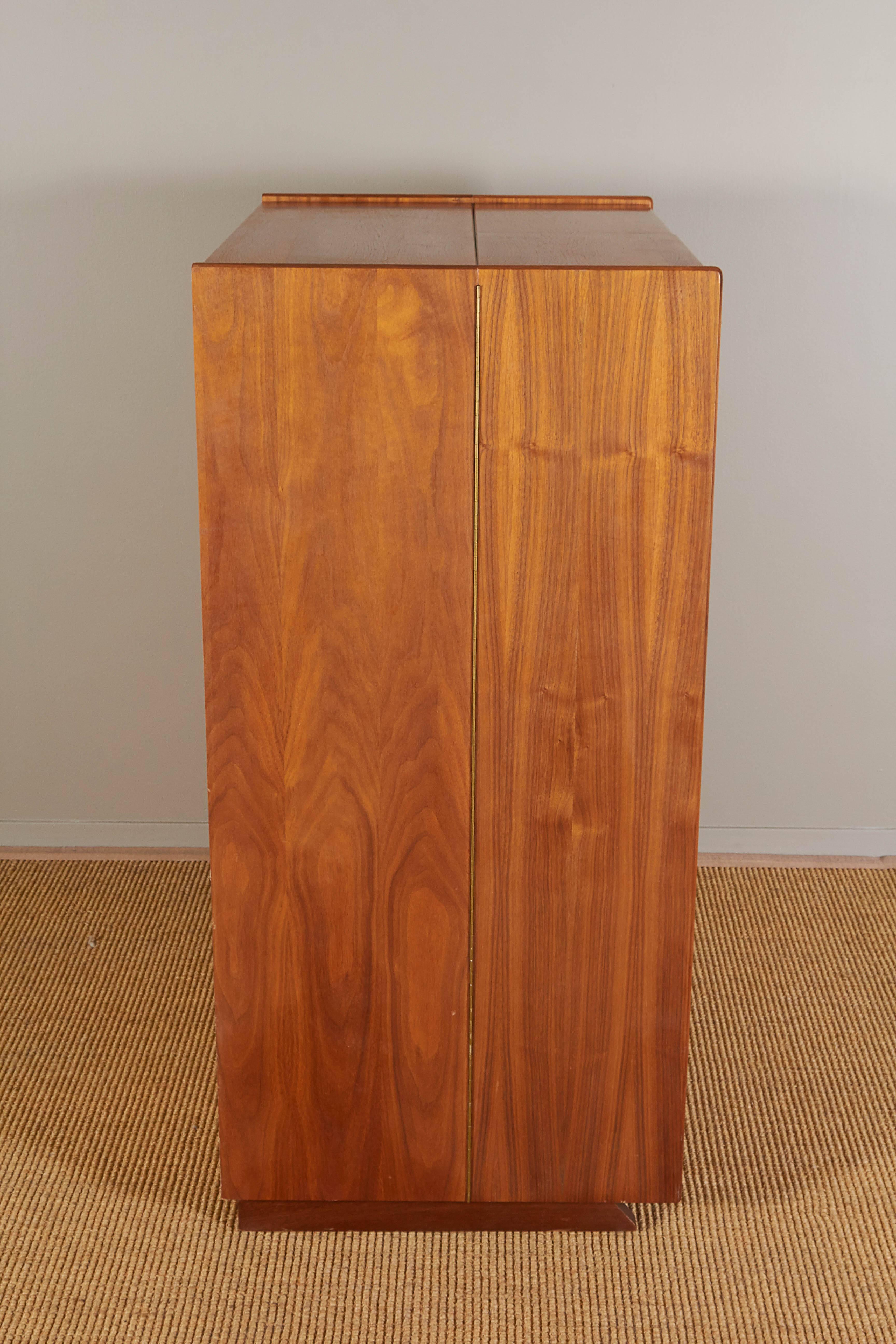 Mummenthaler and Meier Teak 'Magic Box' Fold Out Secretary Desk and Cabinet 3