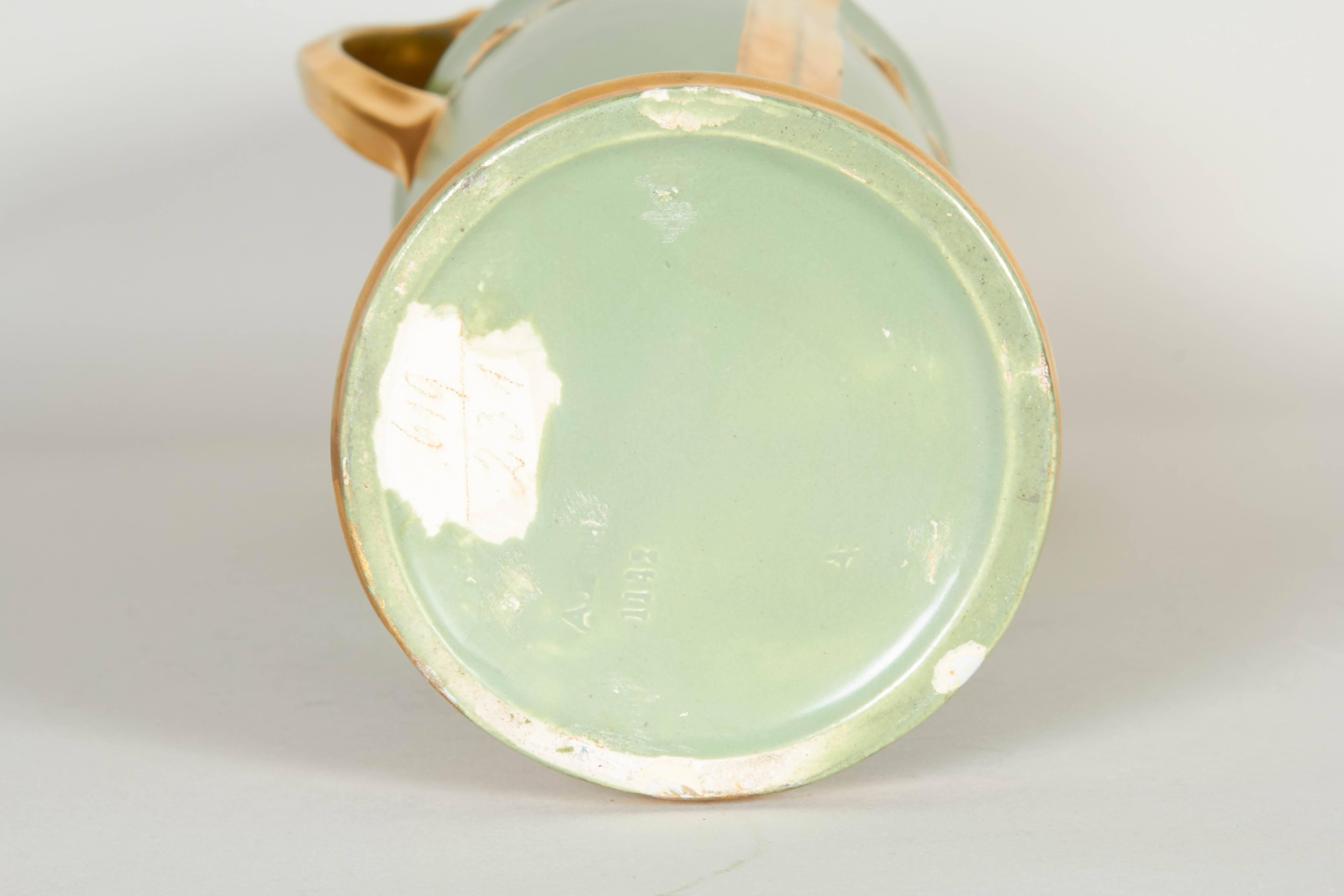 Austrian Greek Revival Gilt Porcelain Urn Vase 2