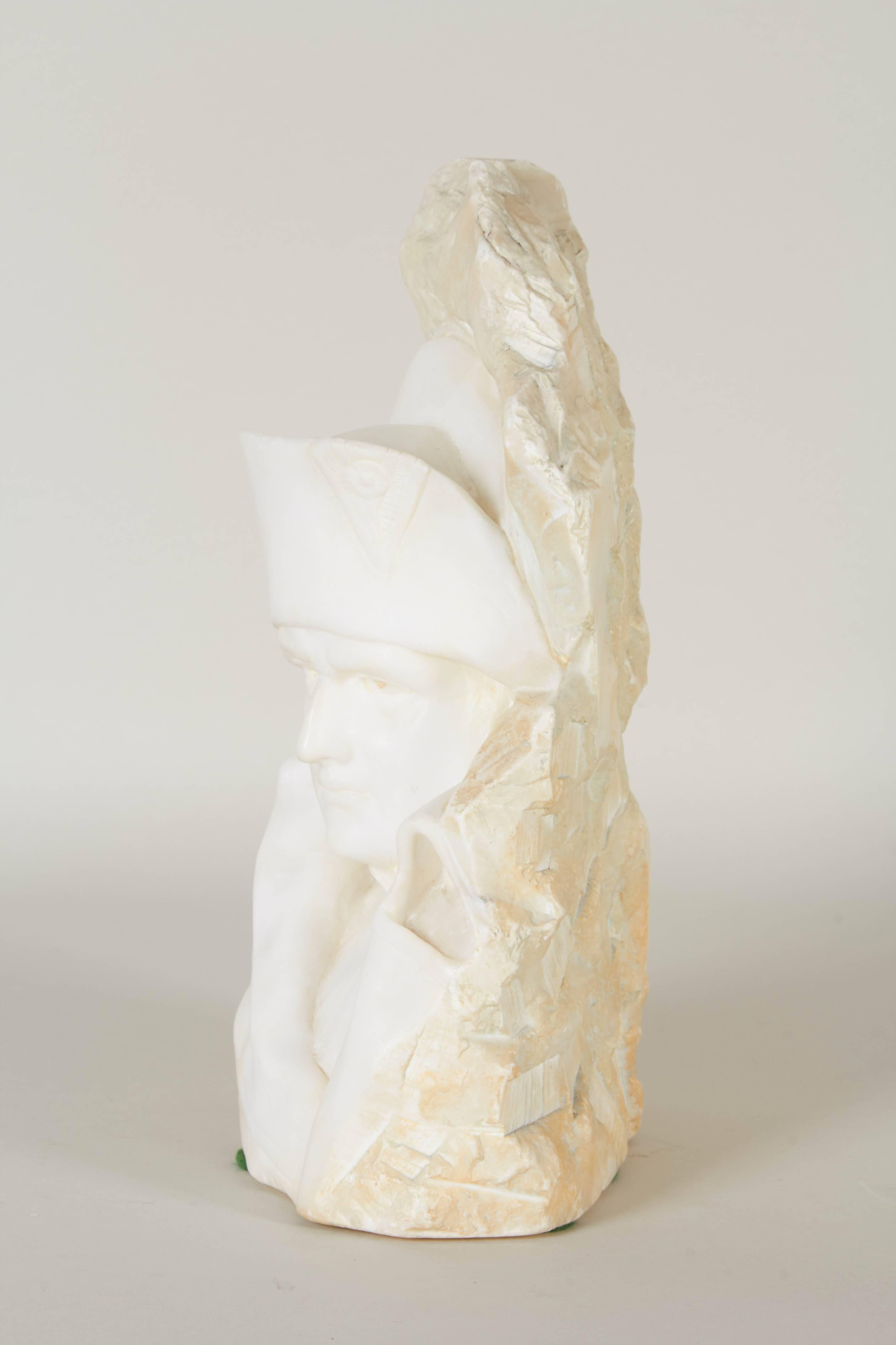 German Late 19th Century Alabaster Bust of Napoleon In Good Condition In New York, NY