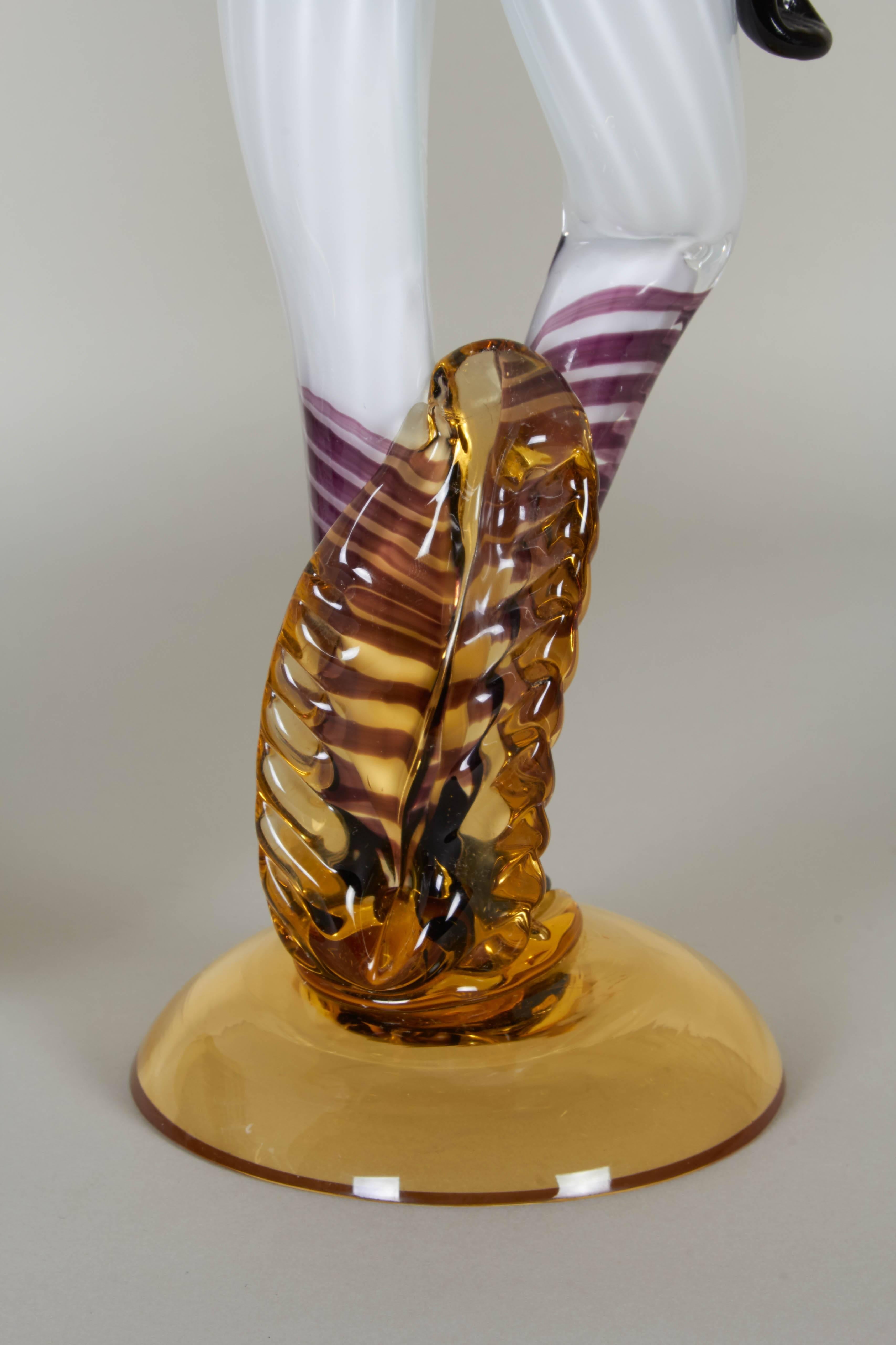Blown Glass Pair of Formia Murano Glass Figurines