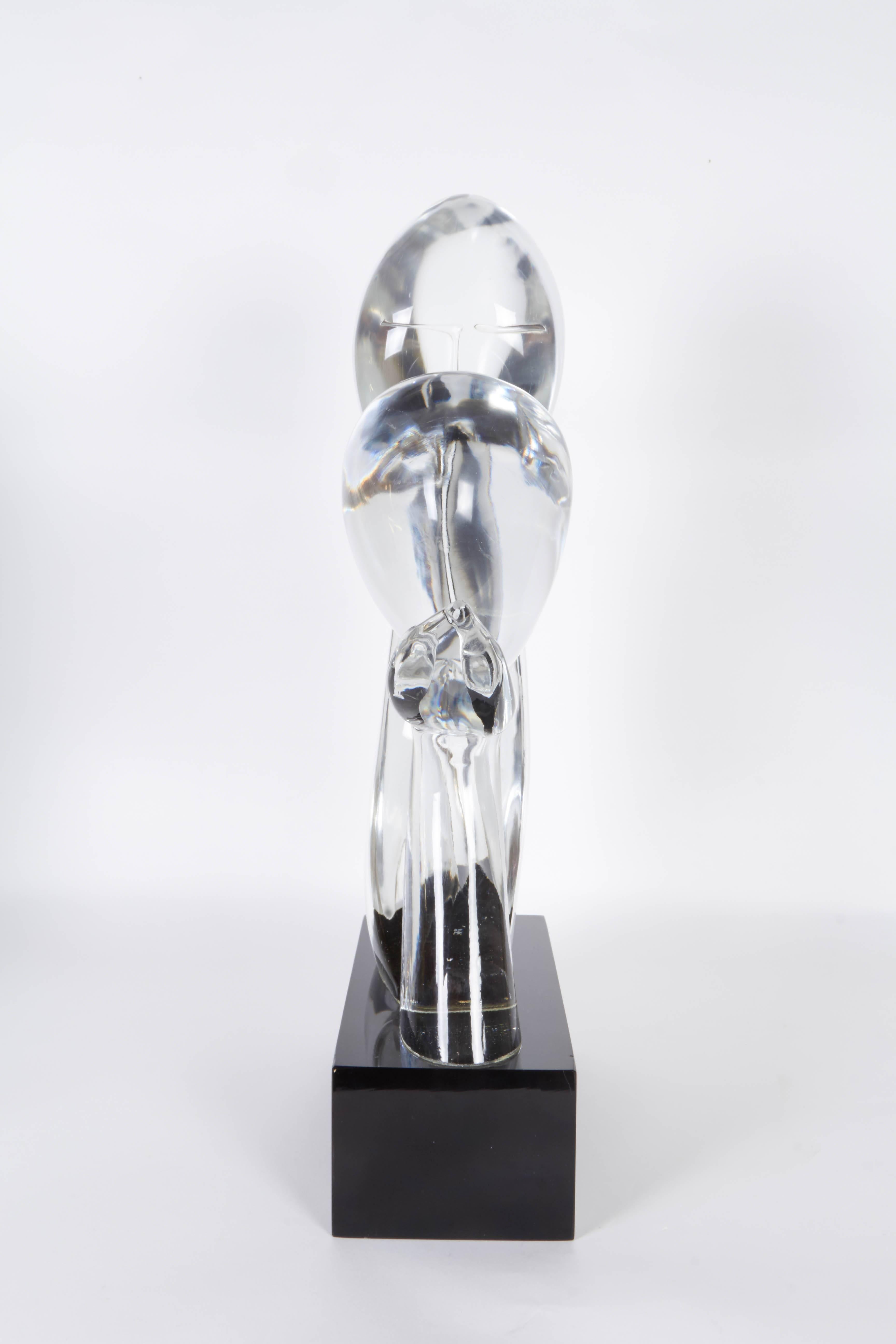 Loredano Rosin 'The Kiss' Murano Glass Sculpture, Signed In Good Condition In New York, NY
