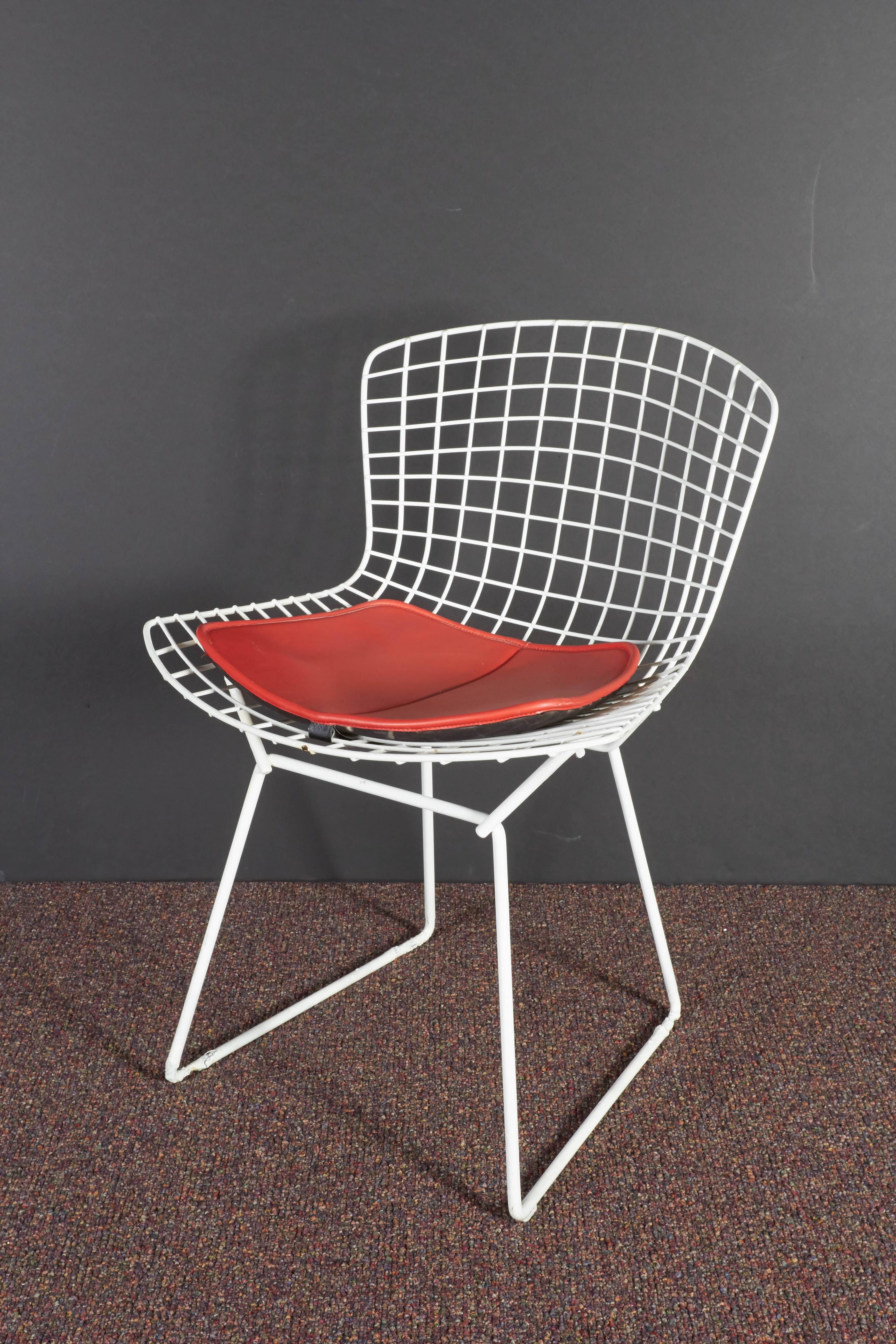 Enameled Set of Six Harry Bertoia Side Chairs for Knoll