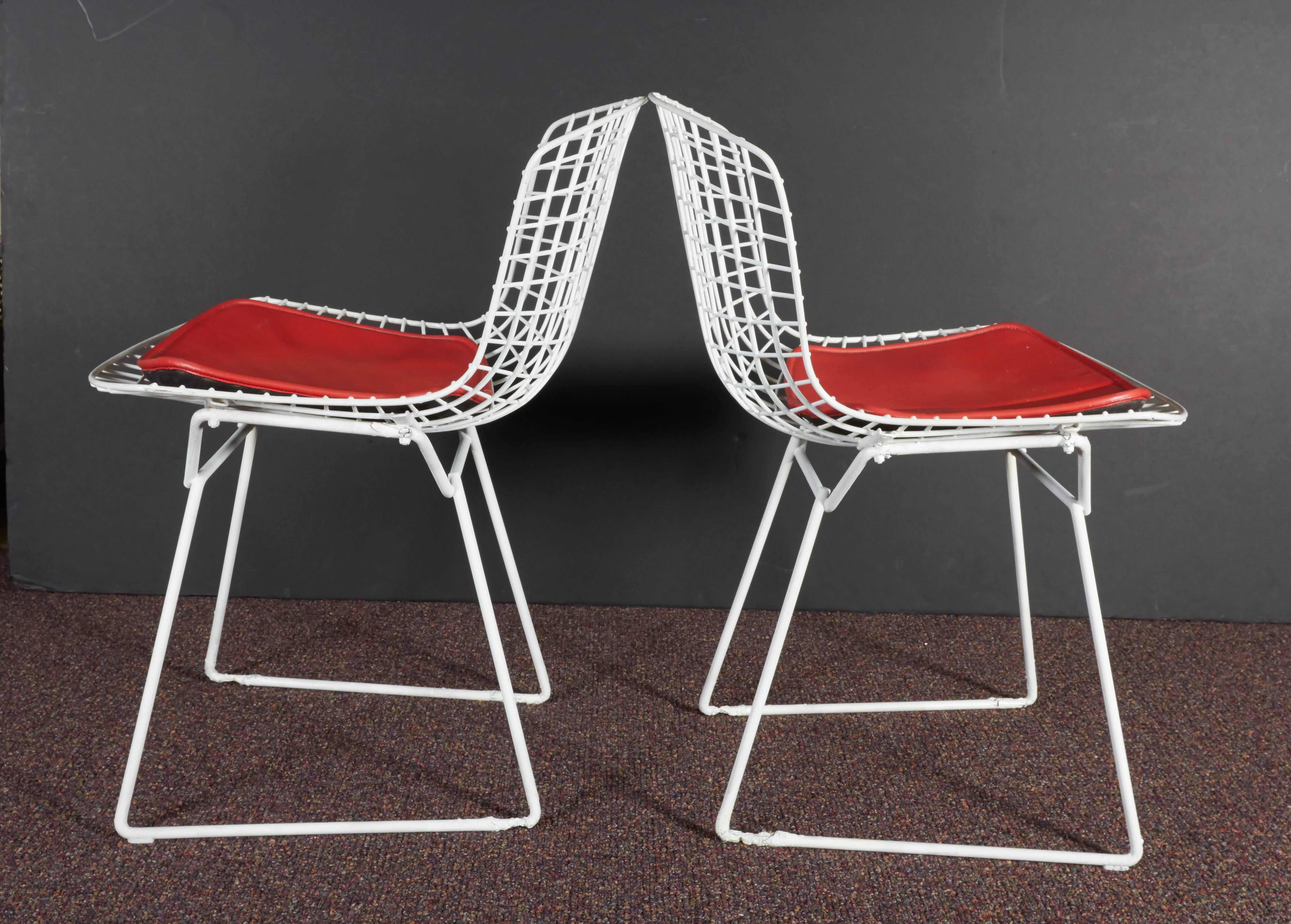 Metal Set of Six Harry Bertoia Side Chairs for Knoll