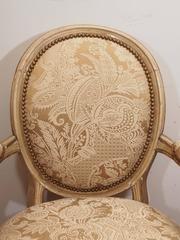 Pair of Louis XVI Oval Back Armchairs