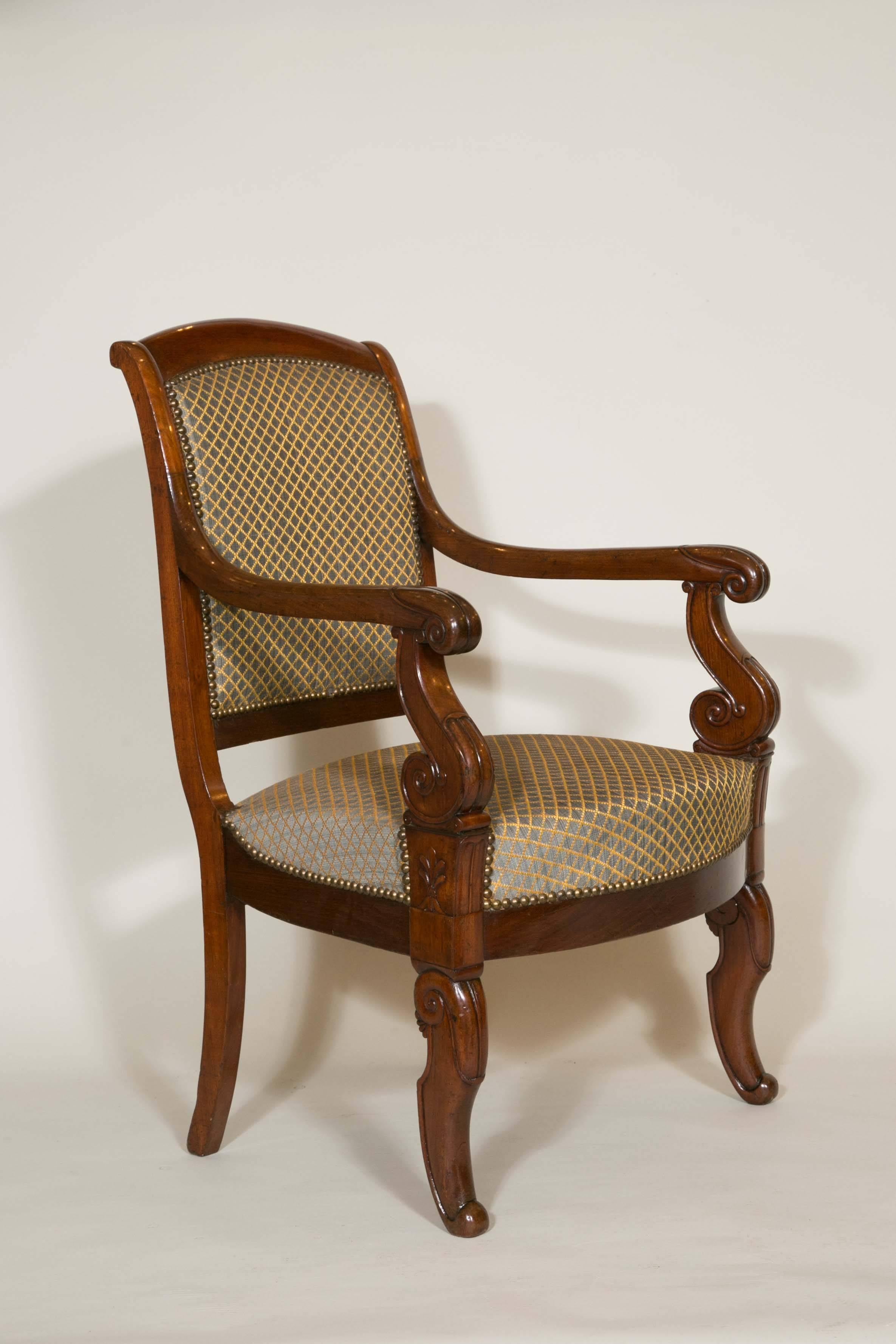 Suite of Four Armchairs from the Restauration Period, 19th Century In Good Condition In Saint-Ouen, FR