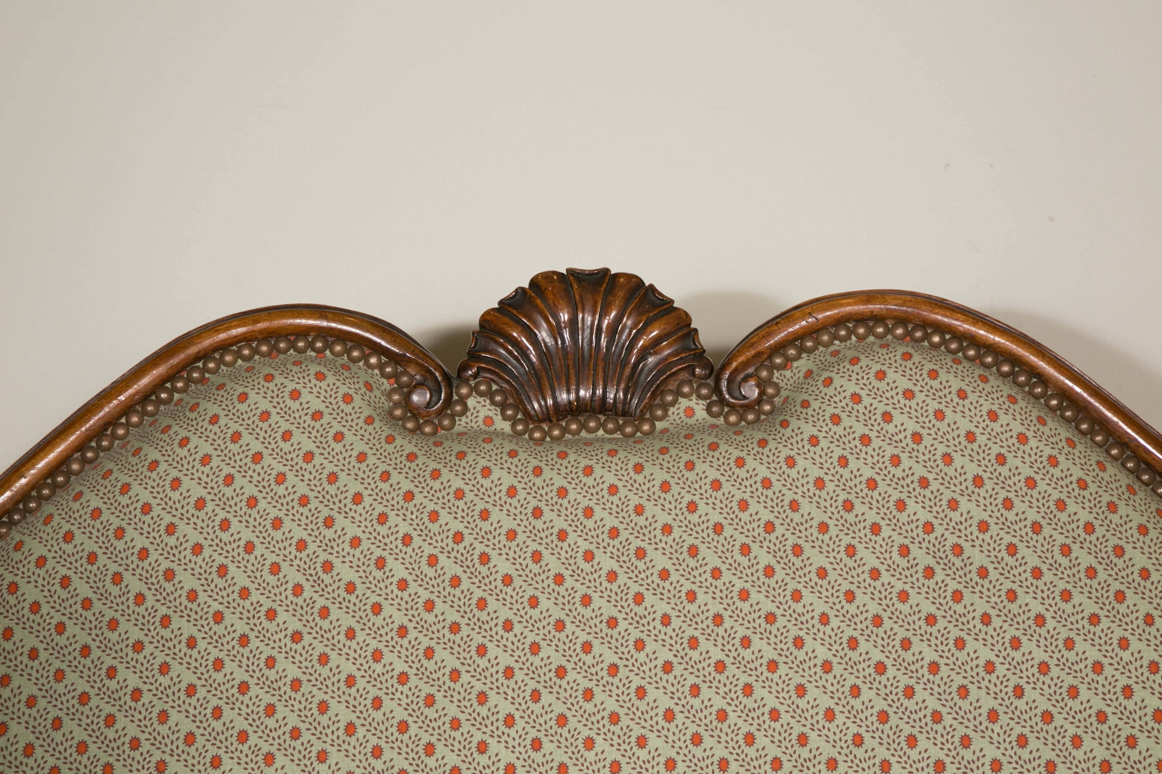 French Important Walnut Sofa from the 19th Century in the Style of Louis XV