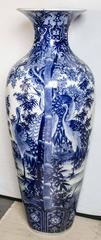 Japanese Blue and White Porcelain Floor Vase
